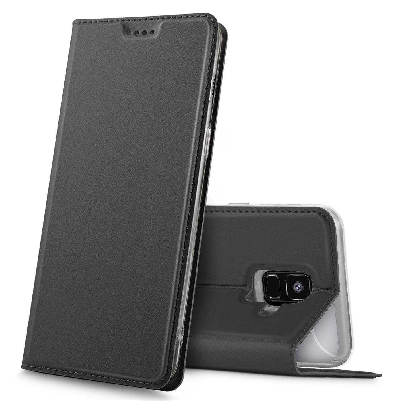 CoolGadget Handyhülle Magnet Case Handy Tasche für Samsung Galaxy A6 5,6  Zoll, Hülle Klapphülle Ultra Slim Flip Cover für Samsung A6 Schutzhülle