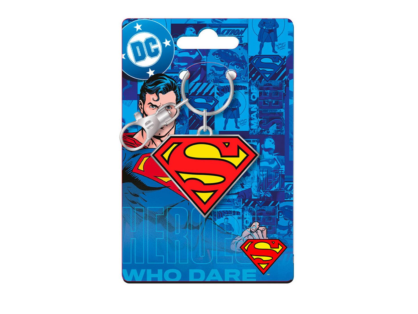 Schlüsselanhänger Superman - Logo - Metall Keyring