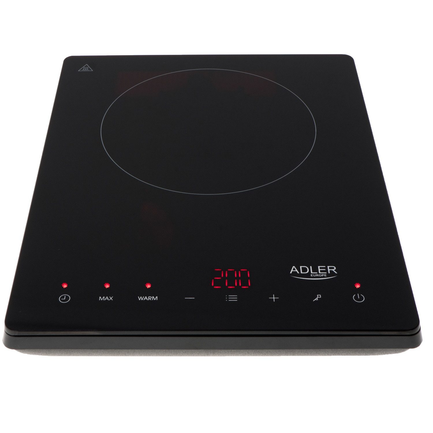 Adler Einzel-Induktionskochplatte AD 6513, mit LCD-Display, Kindersicherung, Glaskeramik-Oberfläche