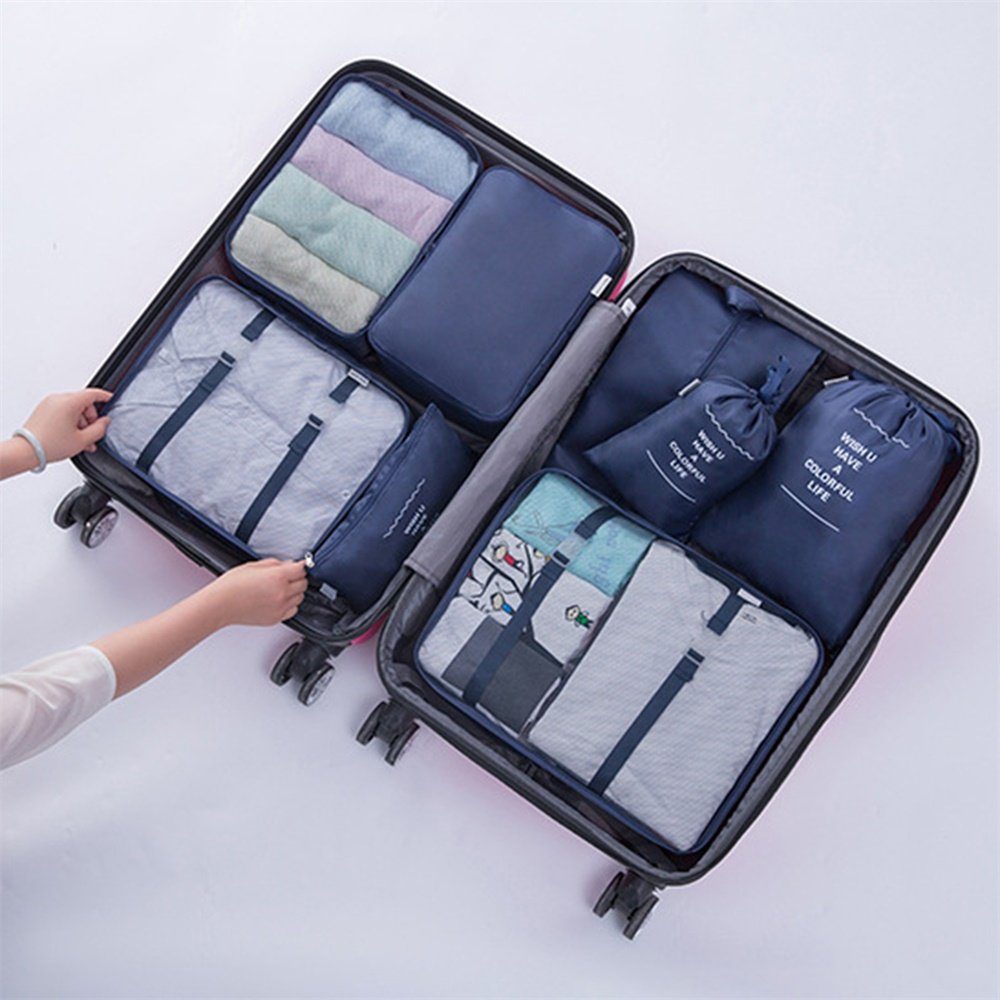 Tragenresistent Make-Up -Koffer Blau 7pcs/Set Organizer Rutaqian -Organizer -Taschen,