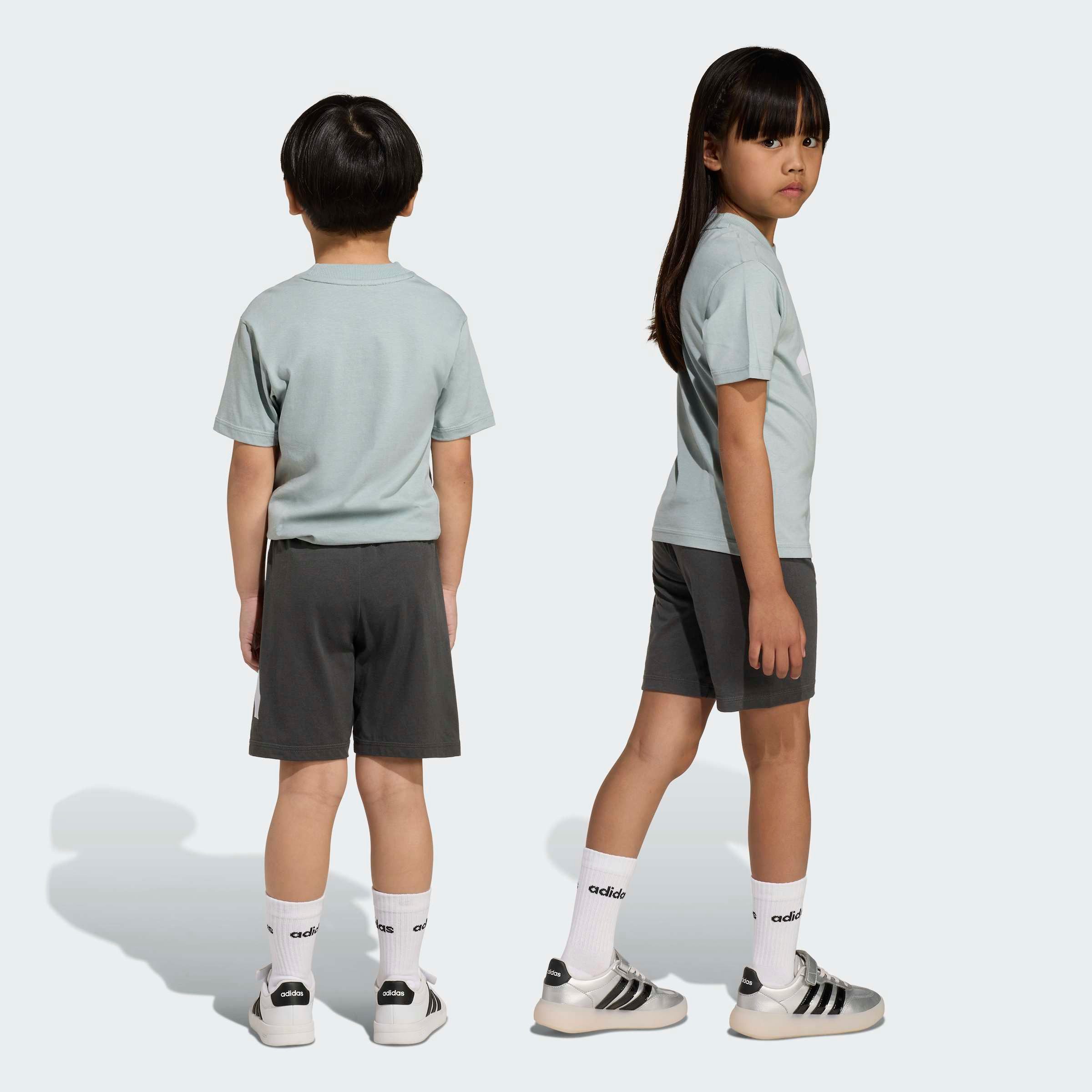 adidas Sportswear Trainingsanzug LK BL T-SET 160 (2-tlg), für Kinder, zweiteilig, aus Baumwolle