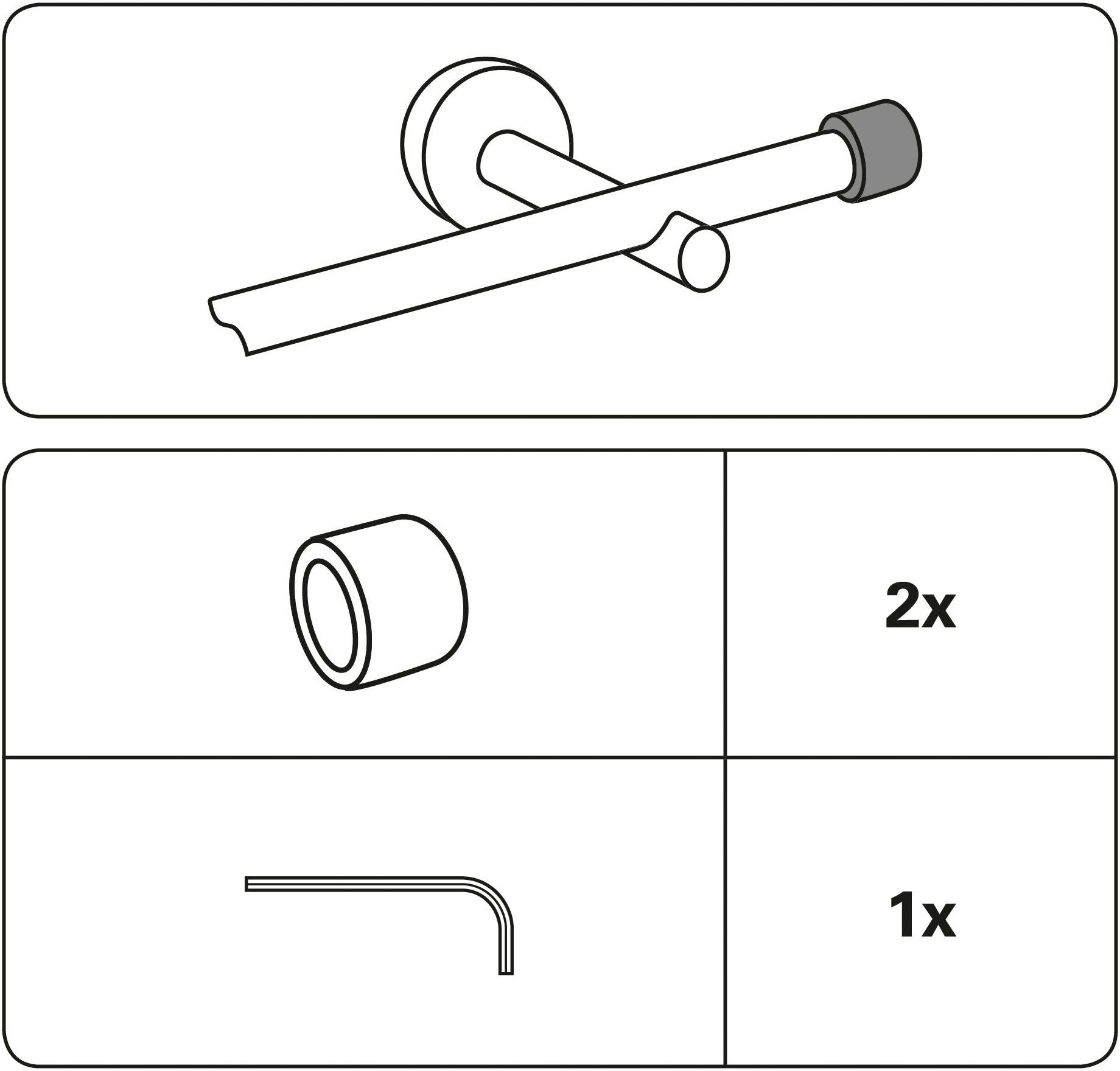 Einzelprogramm Serie Ø schwarz Memphis 16 mm Gardinenstangen-Endstück (2-St), GARDINIA, Memphis,