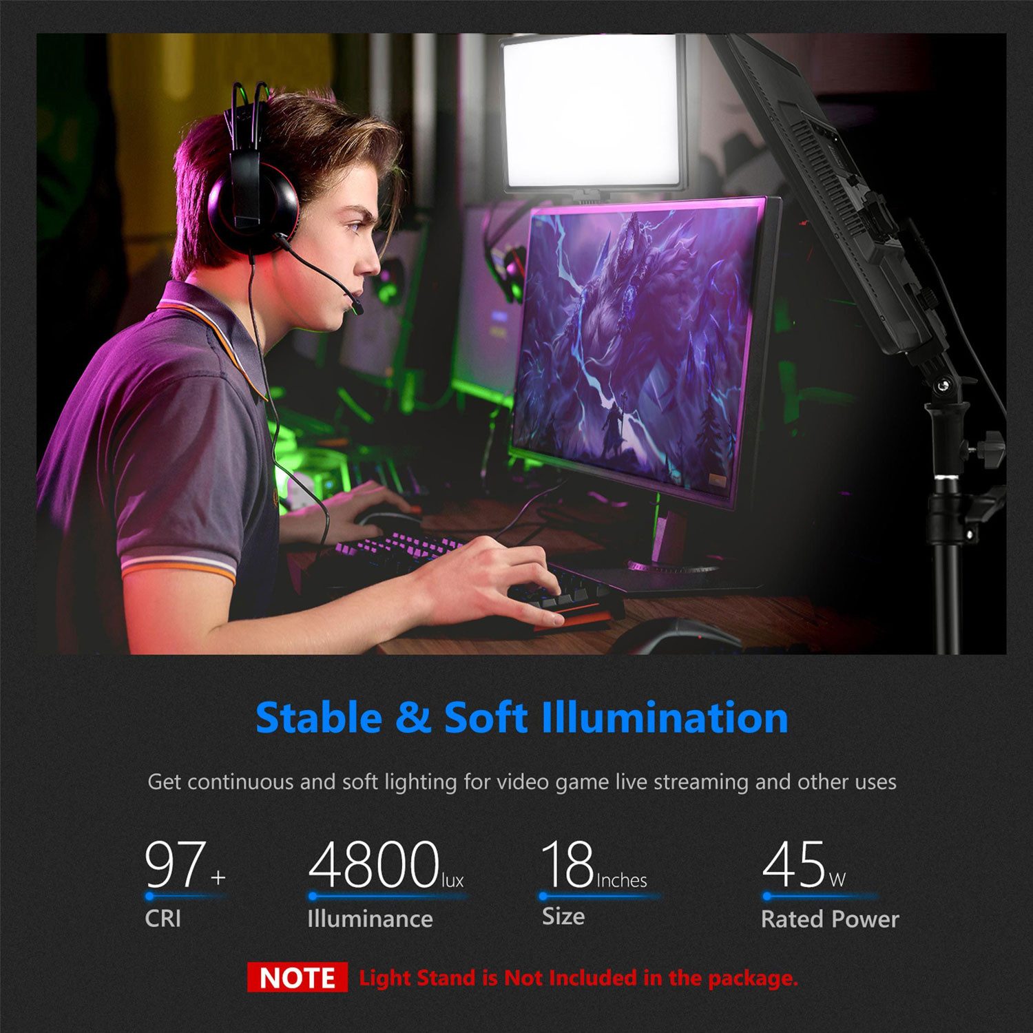 Neewer Videoleuchte Neewer Dauerlicht NL-288ARC LED-Flächenleuchte mit Fernbedienung, Videografie, Fotografie, Content-Creator, Filmemacher