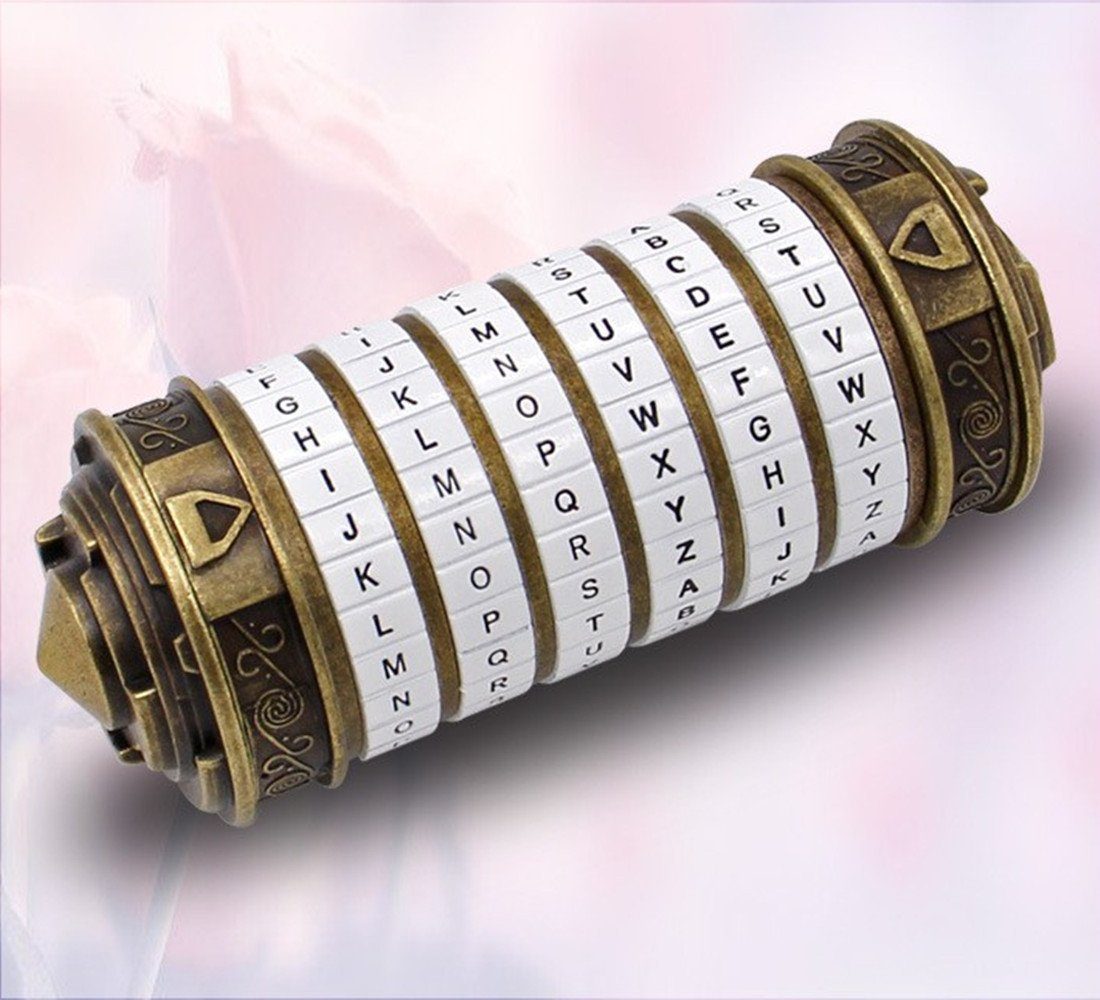 XDeer Puzzle Da Vinci Code Zylinderschloss,Mini Cryptex Rätsel, Puzzleteile, Ein lustiges und romantisches Geschenk für Freunde/in