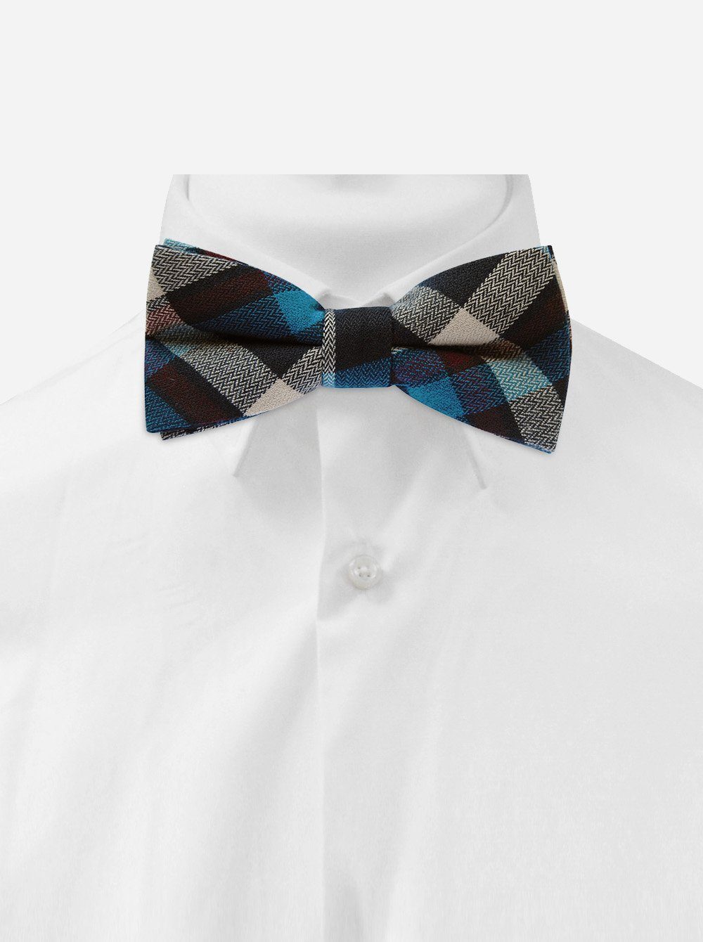 axy Fliege Herren Fliege Schleife 12 x 6 cm Baumwolle Karierte (1-St) bereits gebunden, Konfirmation verstellbar, Kariert