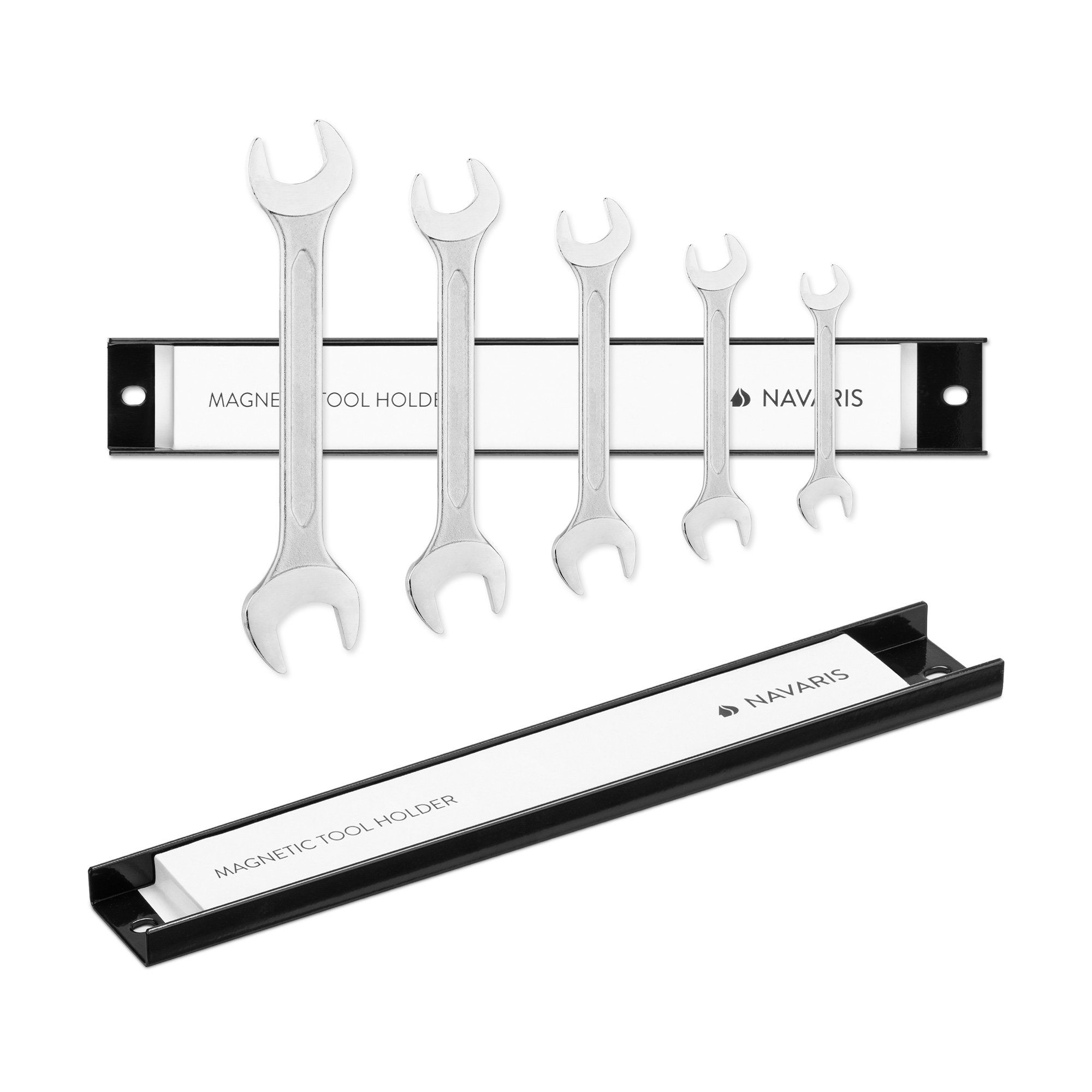 Navaris Magnet-Werkzeugleiste 2x Magnetische Werkzeugleiste - 4x30cm - Werkstatt, 1-tlg.