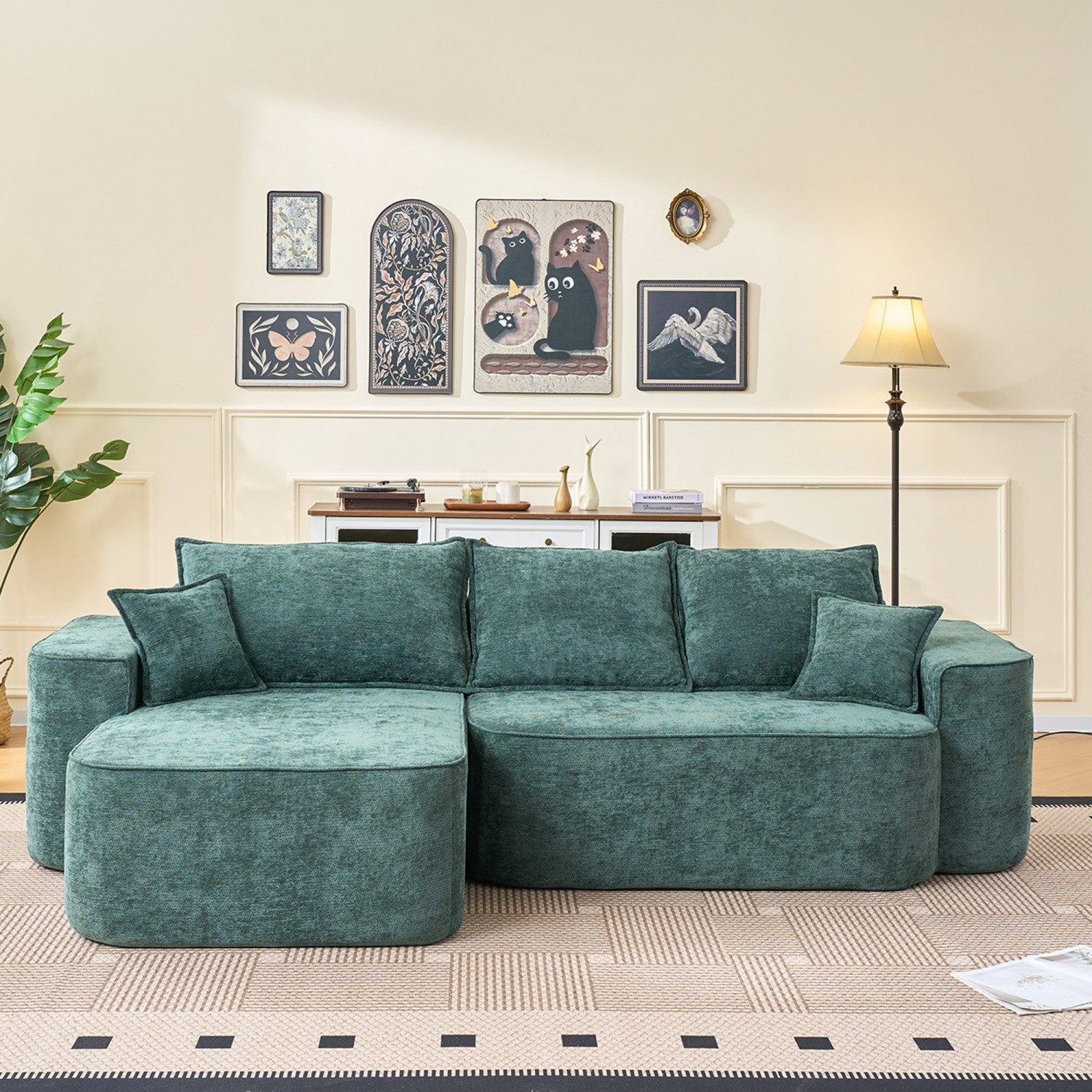 ANYSUN Ecksofa L-Form Ecksofa,modulares Sofa,Cloud Couch,mit Chaiselongue, XXL-Tiefsitz, ohne Montage, modulares Sofa in Chenille, Sofa,Vielseitige Sofa Wohnlandschaft Wohnzimmer