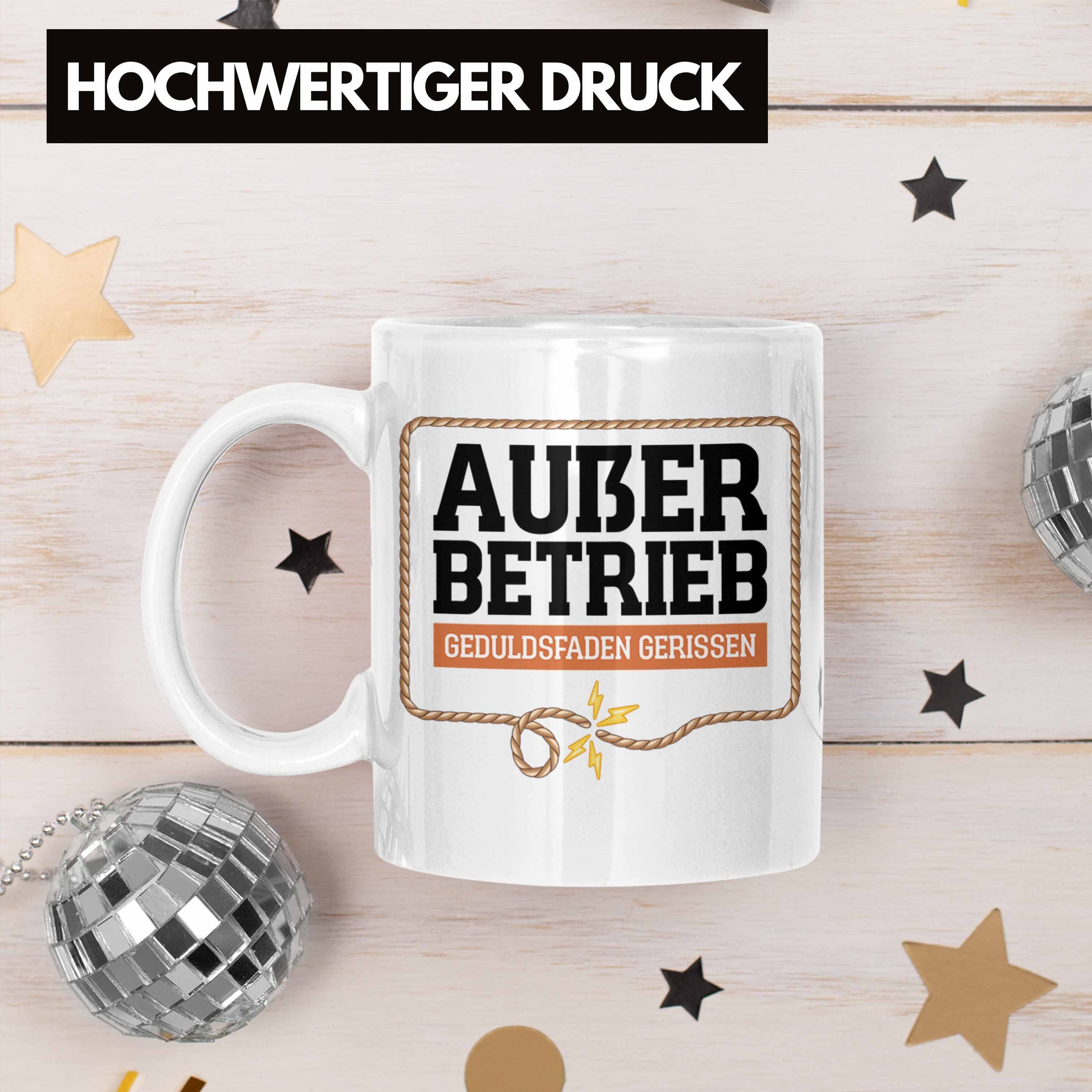 Chef Weiss Außer Lustige Büro Tasse Arbeit Trendation - Chefin Kollege Tasse Trendation Kollegin Geduldsfaden Geschenk Betrieb Gerissen