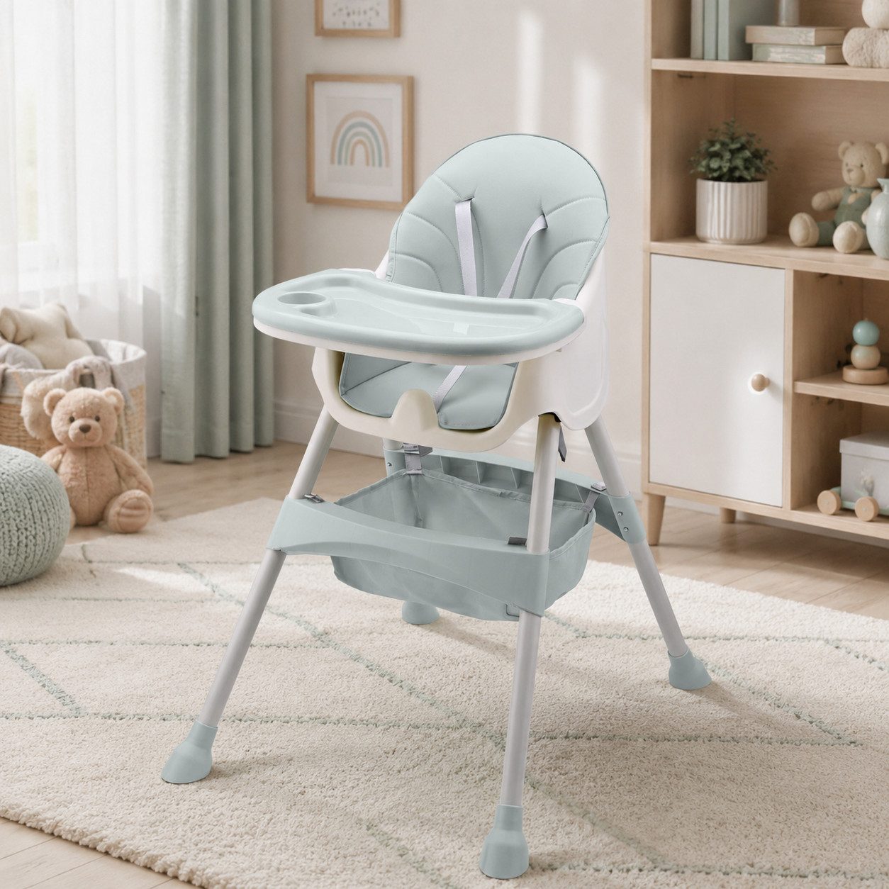 Baby Vivo Hochstuhl Design 2in1 Kinderhochstuhl - Oscar Türkis
