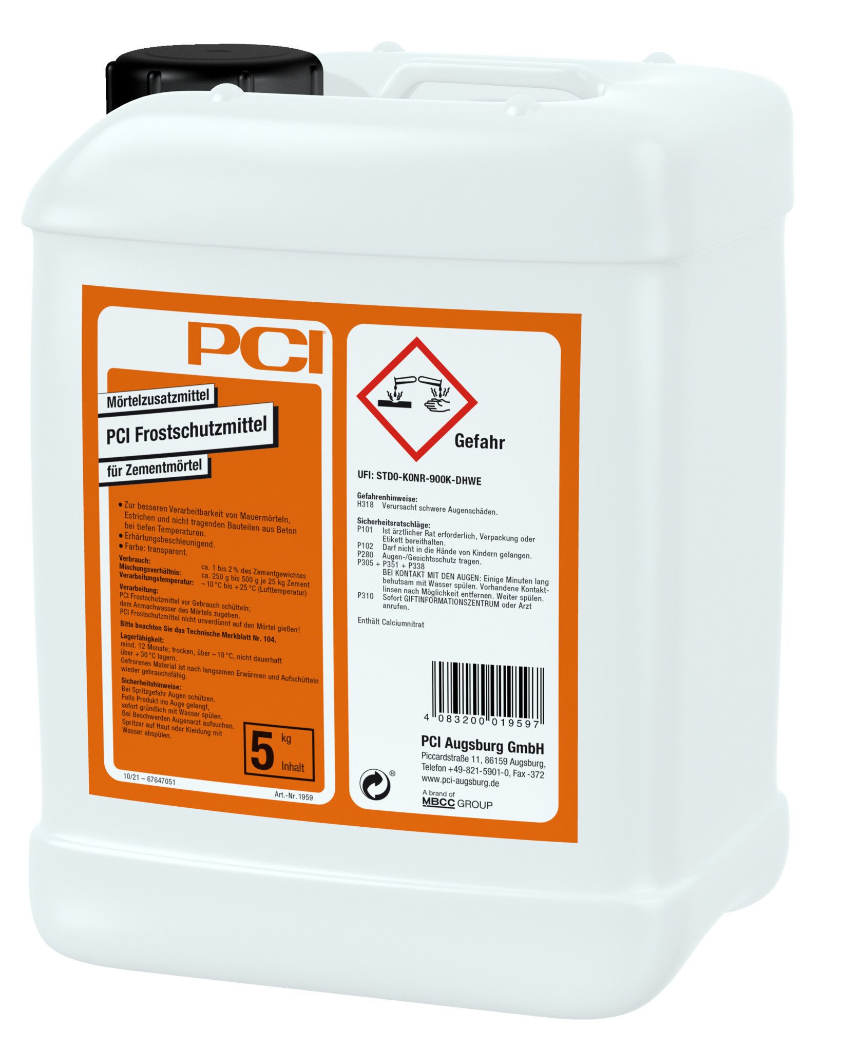 PCI Mörtel PCI Frostschutzmittel transparent 5 kg