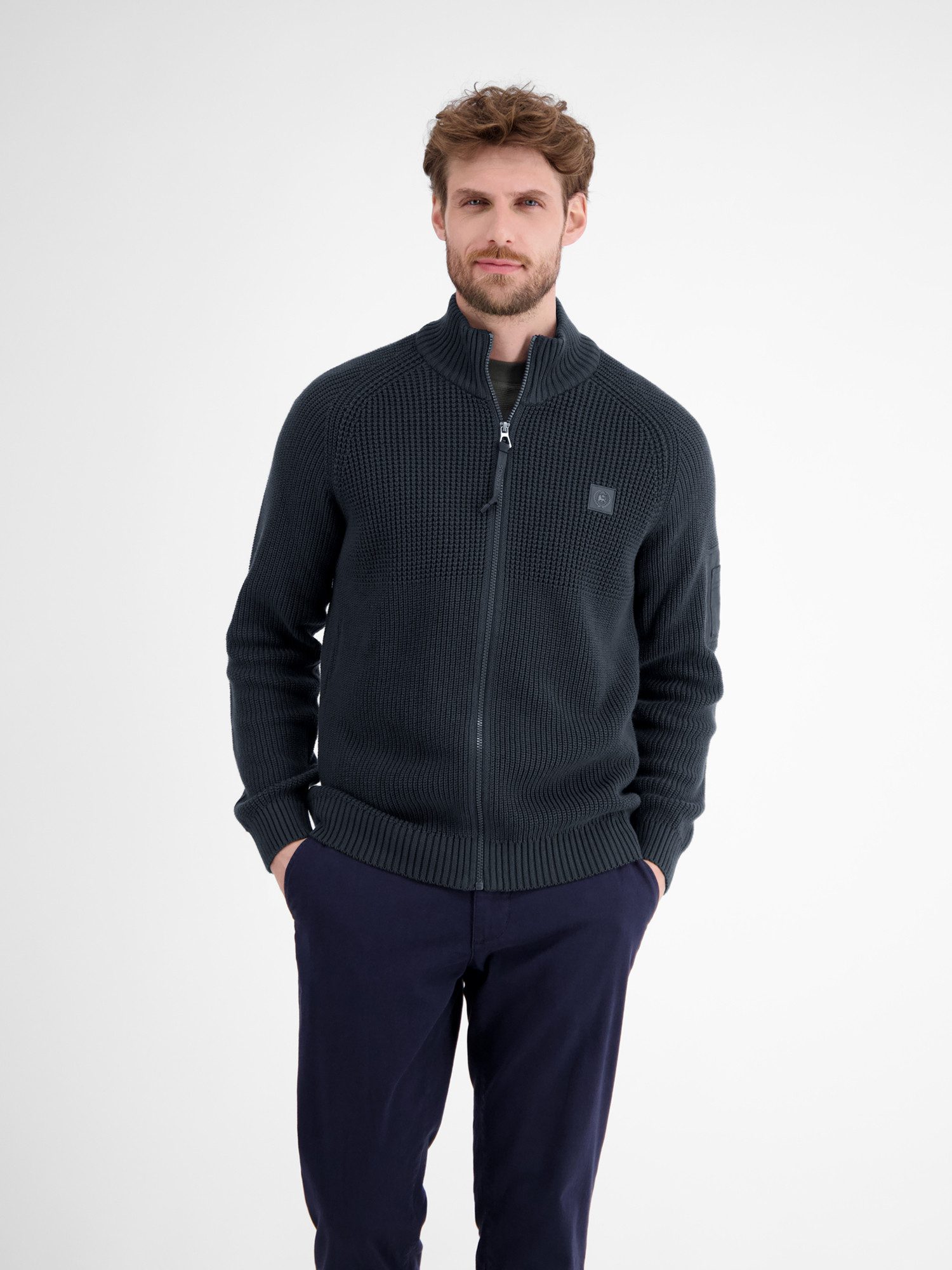 LERROS Strickjacke LERROS Herren Strickjacke, grob gerippt günstig online kaufen