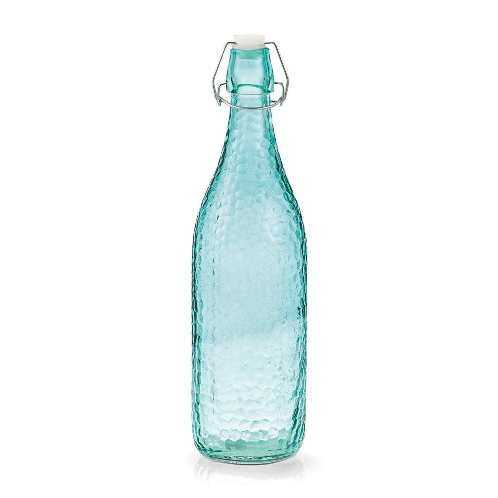 Zeller Present Vorratsglas Glasflasche mit Bügelverschluss Aqua 1000 ml, Glas, (1-tlg), zum Befüllen