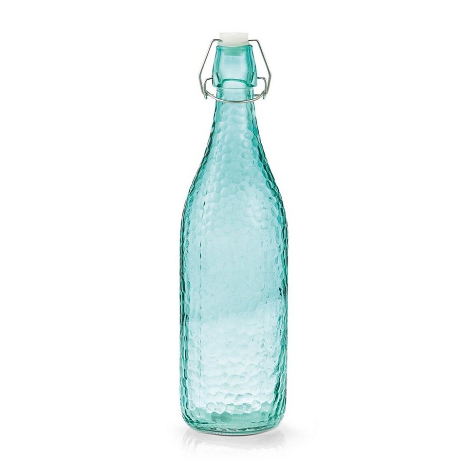 Zeller Present Vorratsglas Glasflasche mit Bügelverschluss Aqua 1000 ml,  Glas, (1-tlg), zum Befüllen, Zum Aufbewahren von Flüssigkeiten, Ansetzen  von Ölen oder als Deko-Vase