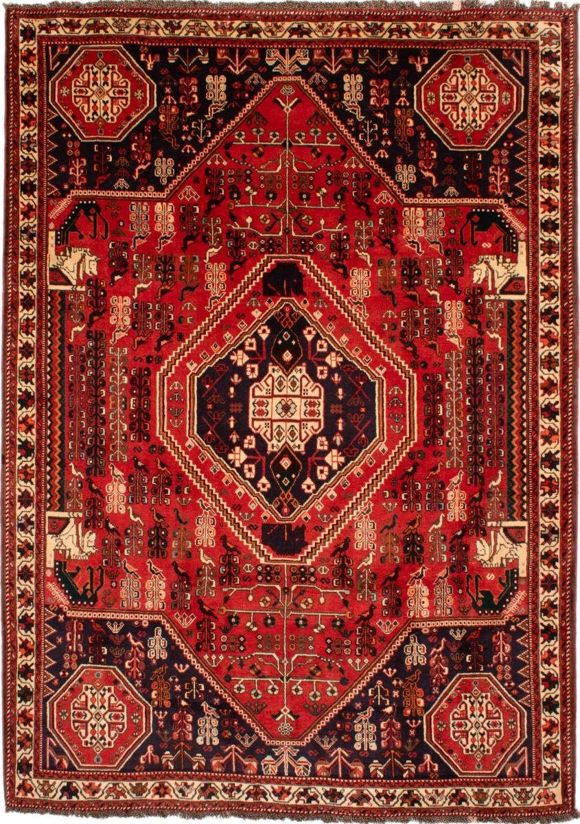 Orientteppich Shiraz 207x289 Handgeknüpfter Orientteppich / Perserteppich, Nain Trading, rechteckig, Höhe: 10 mm