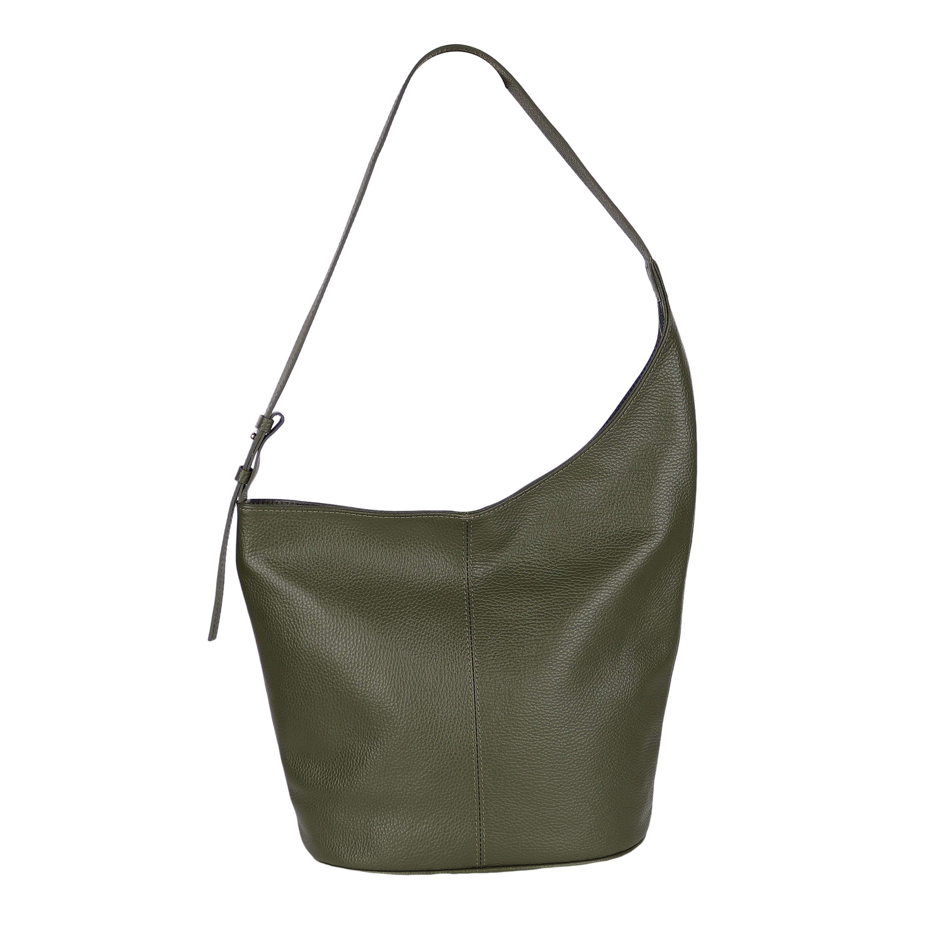 MIRROSI Shopper Aus Echtleder; Made in Itlay Beuteltasche, Tragetasche (35x30x15cm) mit viel Stauraum