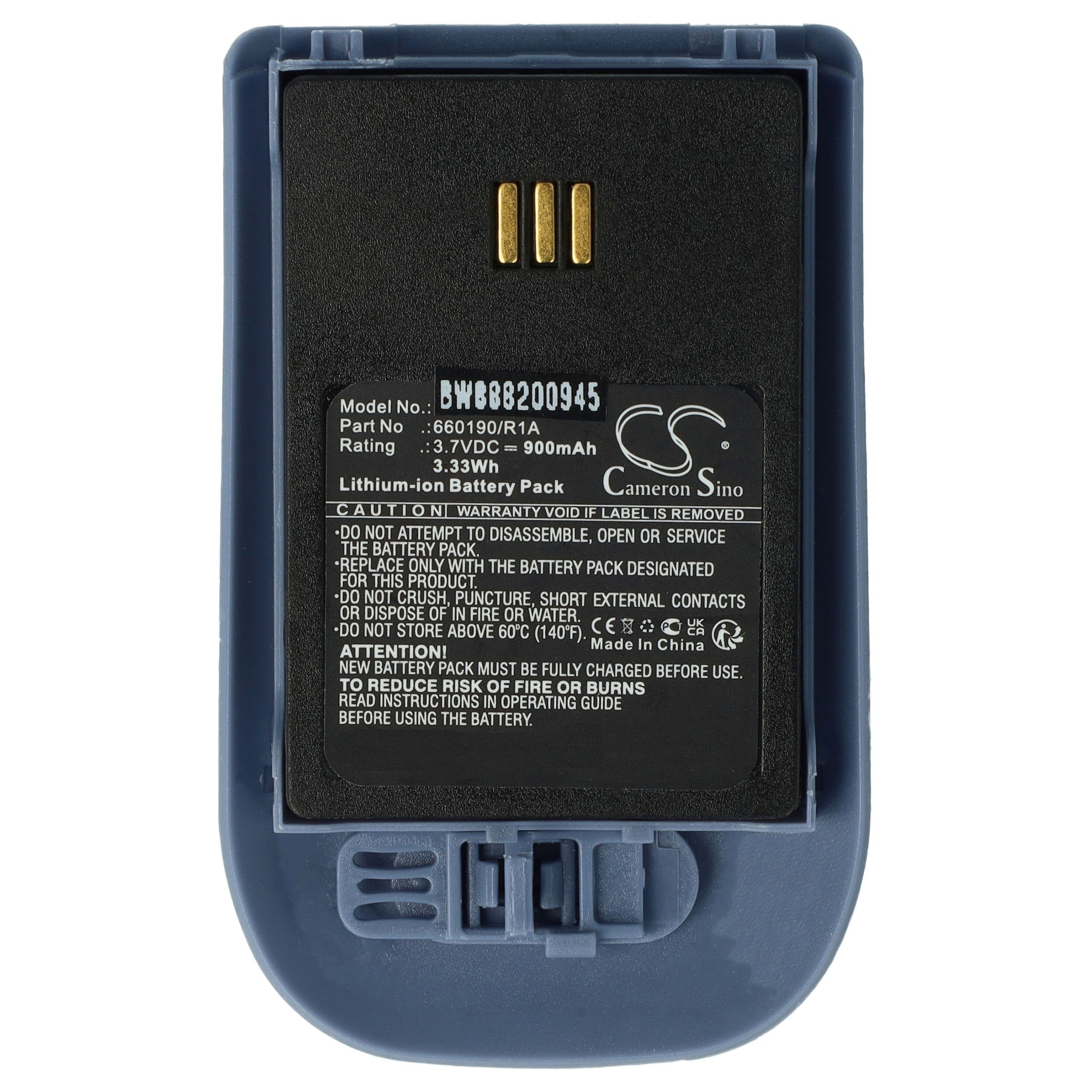 vhbw kompatibel mit Ascom i62 Talker Akku Li-Ion 900 mAh (3,7 V)