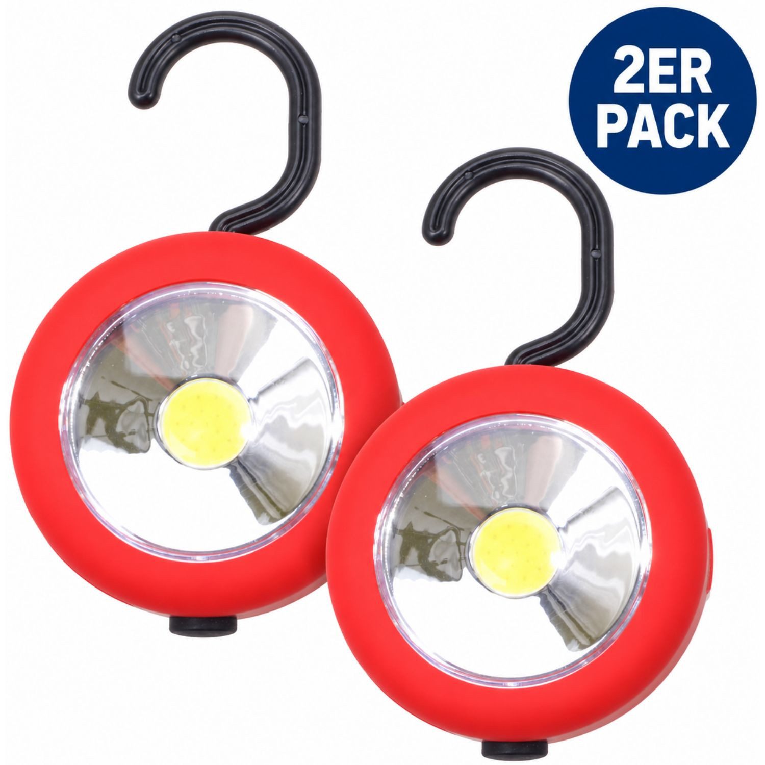 Diedrich Filmer GmbH LED Arbeitsleuchte 2x COB LED Leuchte Magnet Haken Taschenlampe, LED, Arbeitsleuchte Werkstatt Camping Boot Haushalt Handlampe Lampe Licht