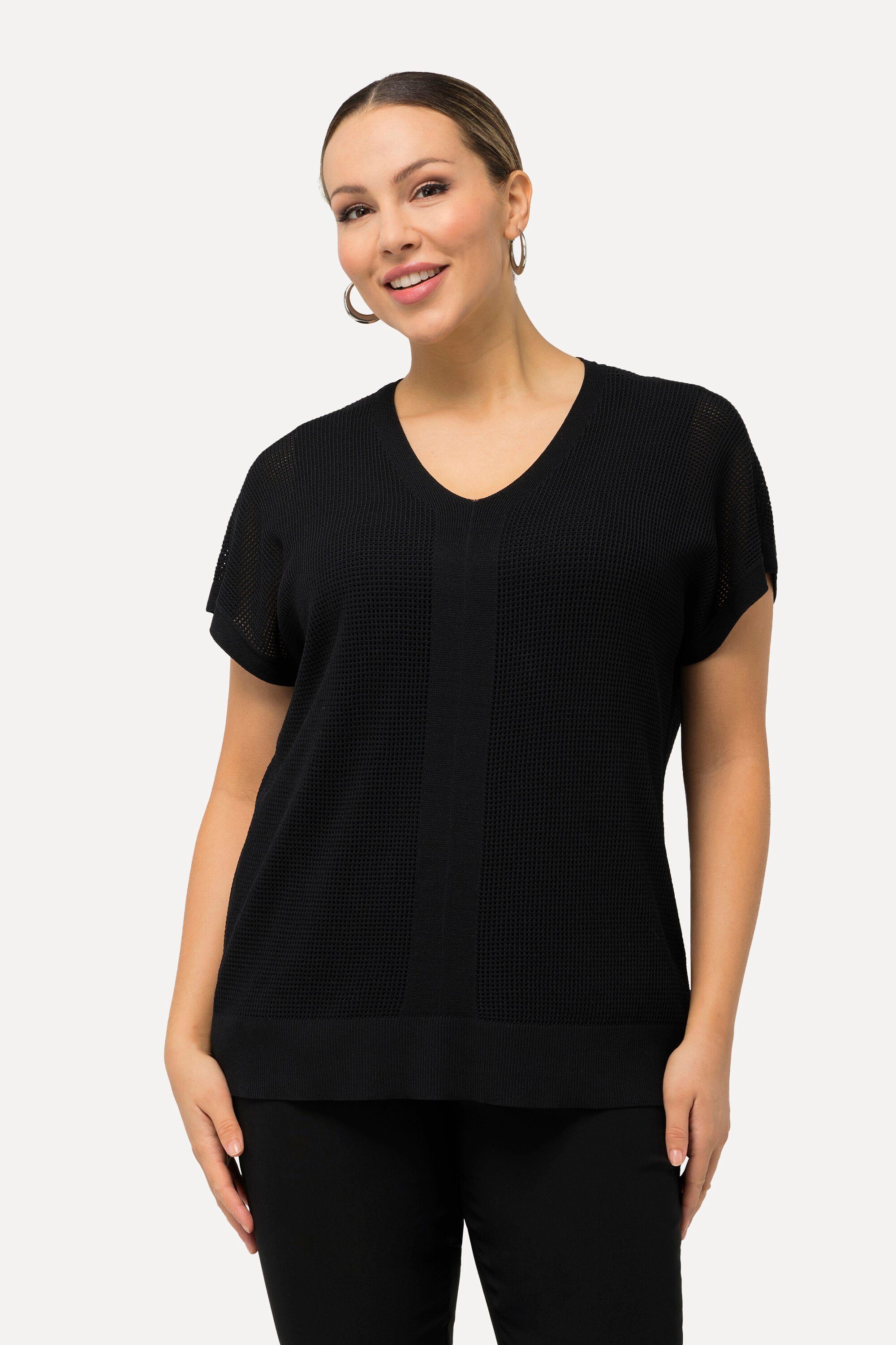 Ulla Popken Strickpullover Pullover Struktur Oversized günstig online kaufen