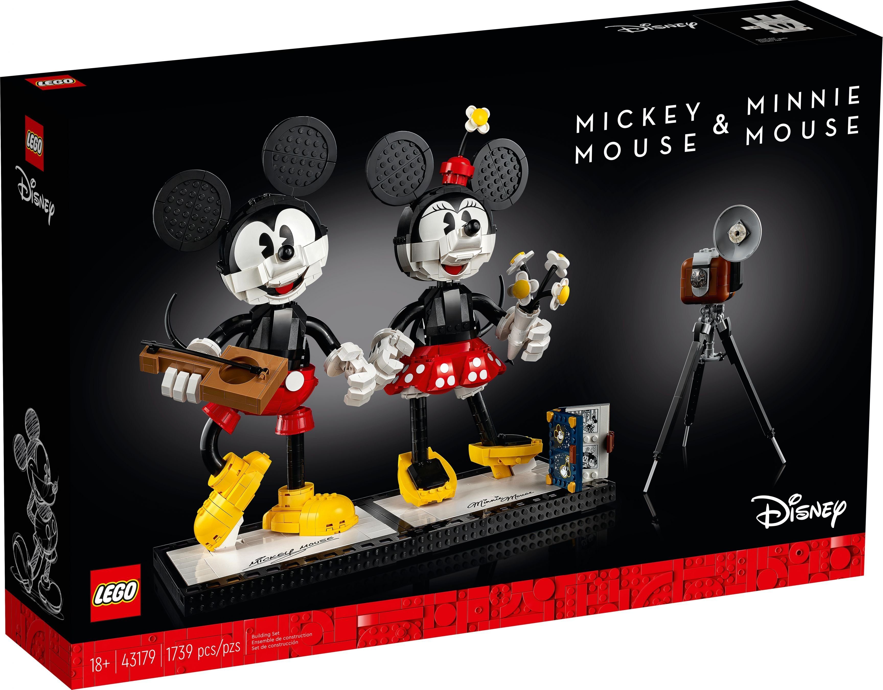 LEGO® Konstruktionsspielsteine LEGO® Disney™ Micky Maus und Minnie Maus, (Set, 1739 St)