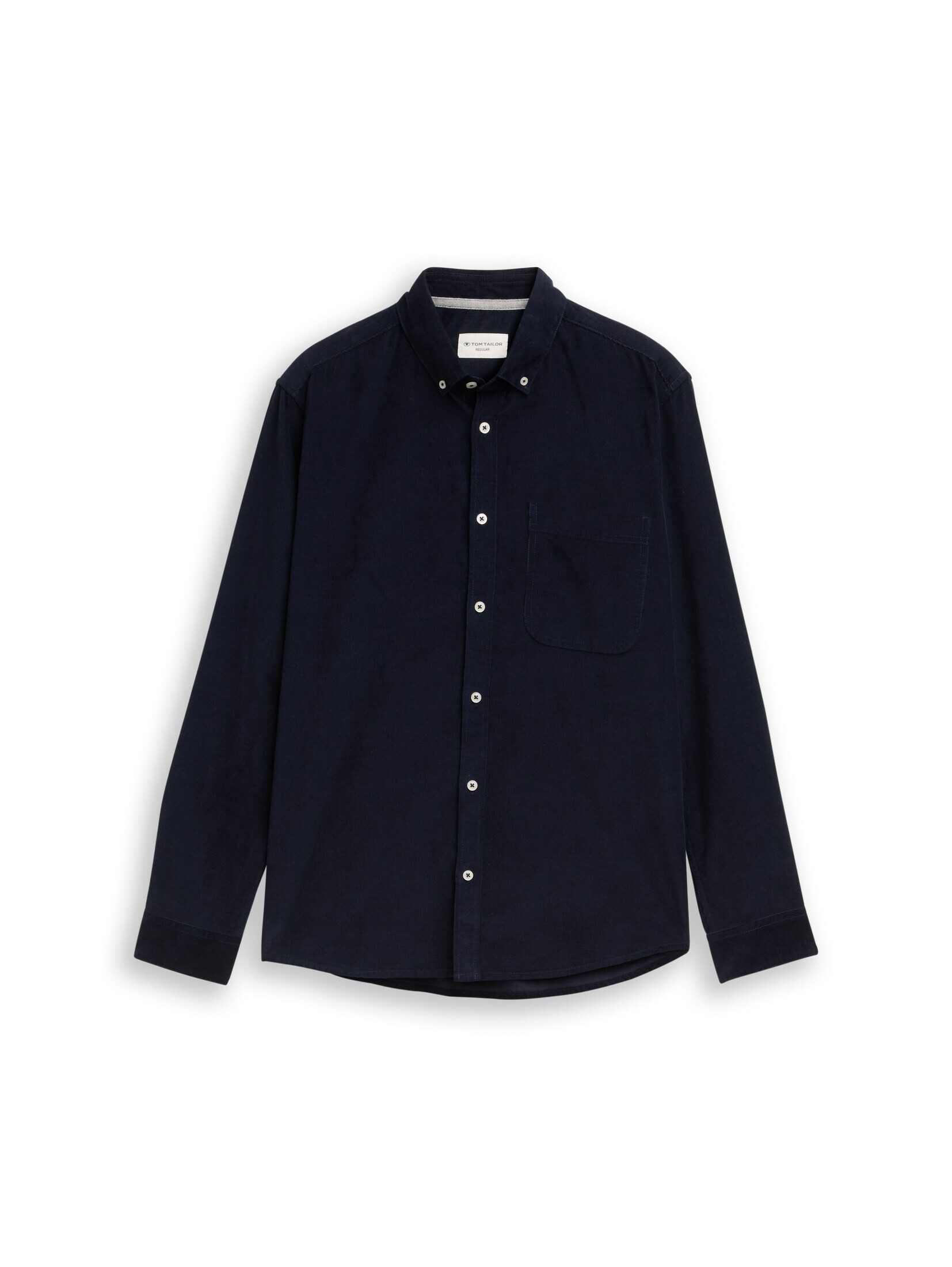 TOM TAILOR Langarmhemd Blusen & Shirts Regular Fit Cordhemd mit Brusttasche