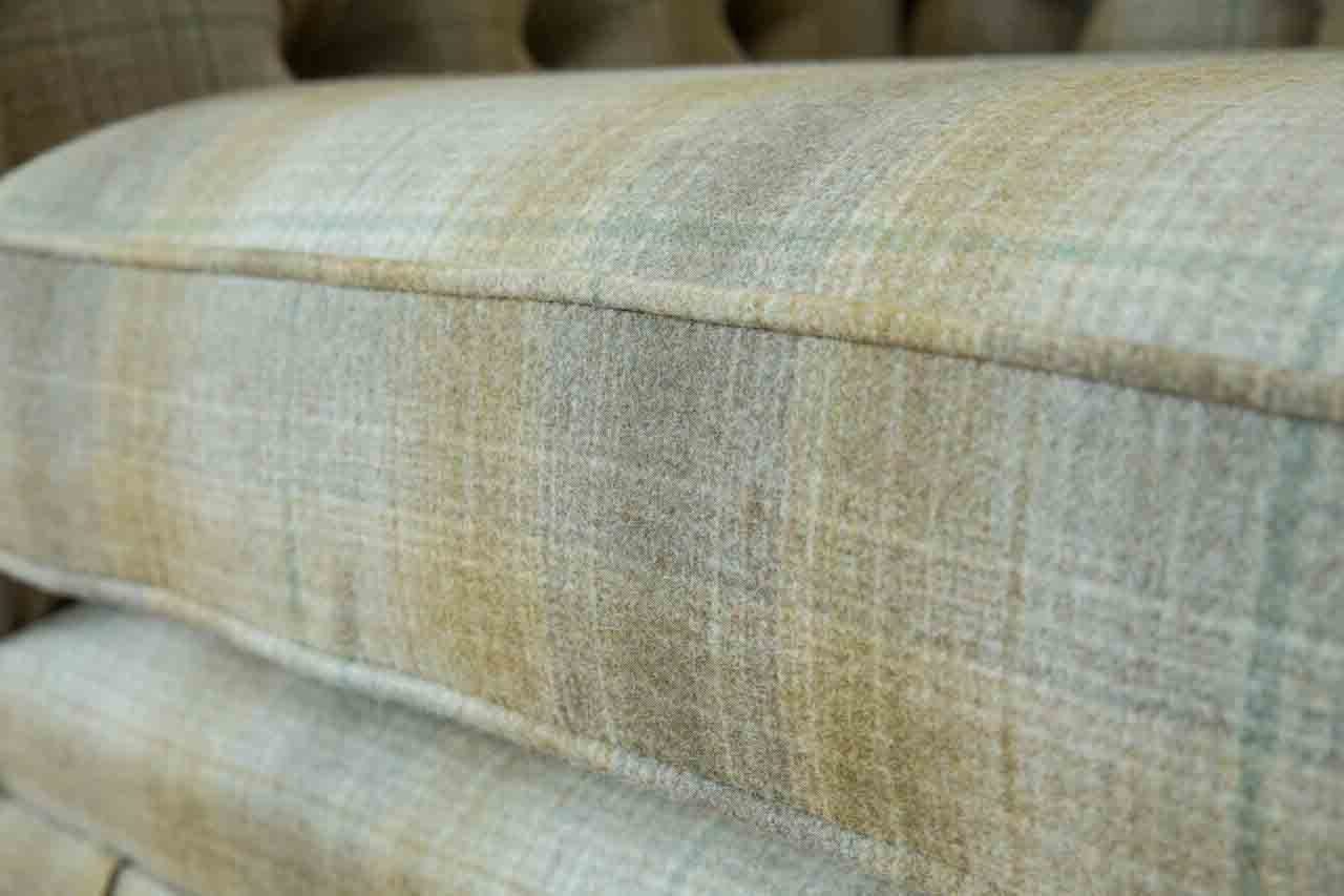 MIT MUSTER Chesterfield-Sessel 3-SITZIGES JVmoebel DUNKELBLAUES CHESTERFIELD-SOFA FLORALEM