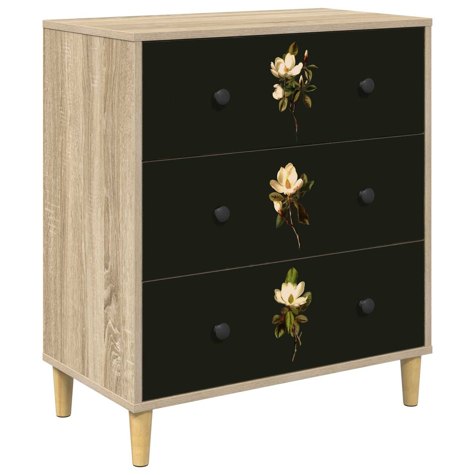 vidaXL Kommode 66 x 36,5 x 75 cm Kommode Schubladenschrank Sideboard BREMEN Magnolien