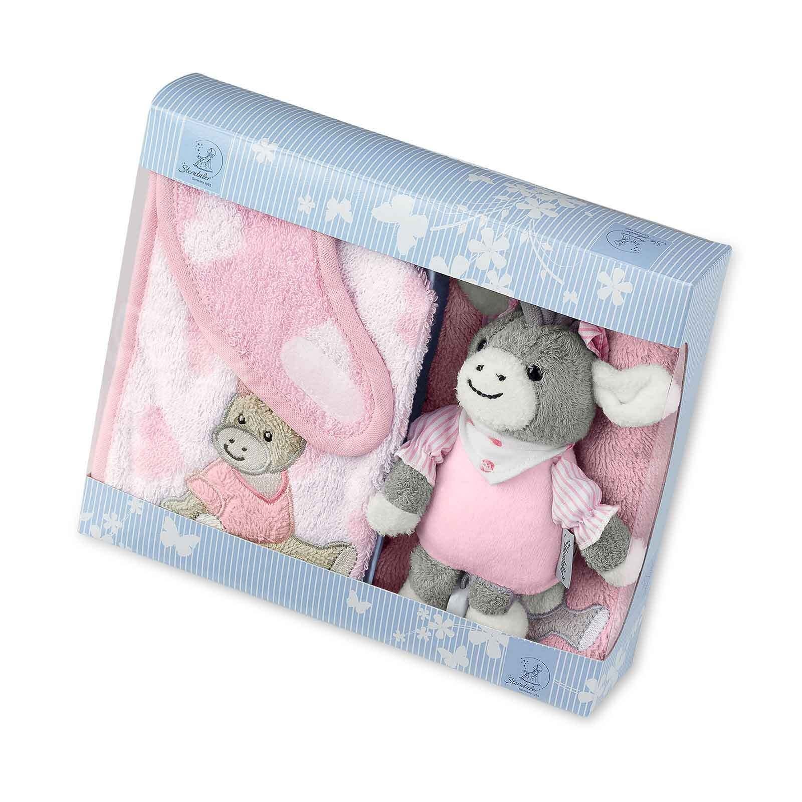 Sterntaler® Lätzchen Esel Emmi Girl Baby Geschenk Set 3er Set, (3-St), Keine Pflegehinweise!