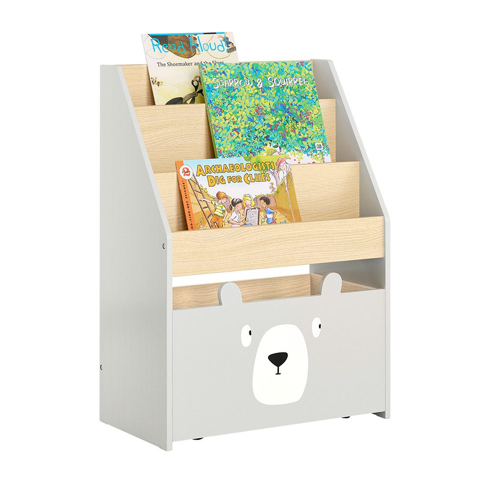 SoBuy Bücherregal KMB104, mit 3 Ablagefächern und Einer herausnehmbaren Spi günstig online kaufen