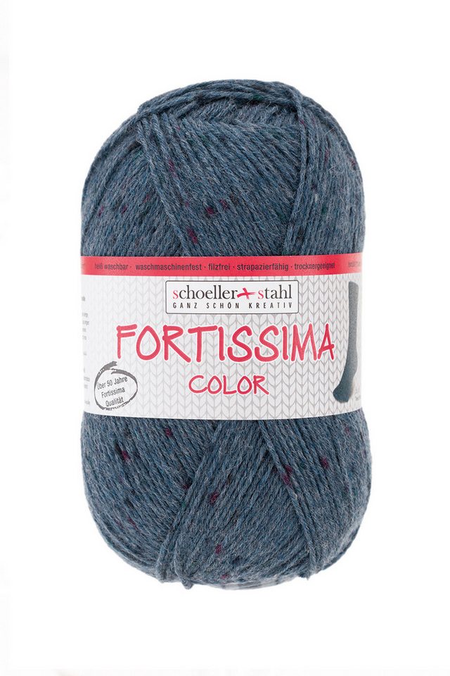 Schoeller + Stahl Fortissima 4-fach Tweed Effekt Häkelwolle, 420 m, robust, stilvoll, vielseitig