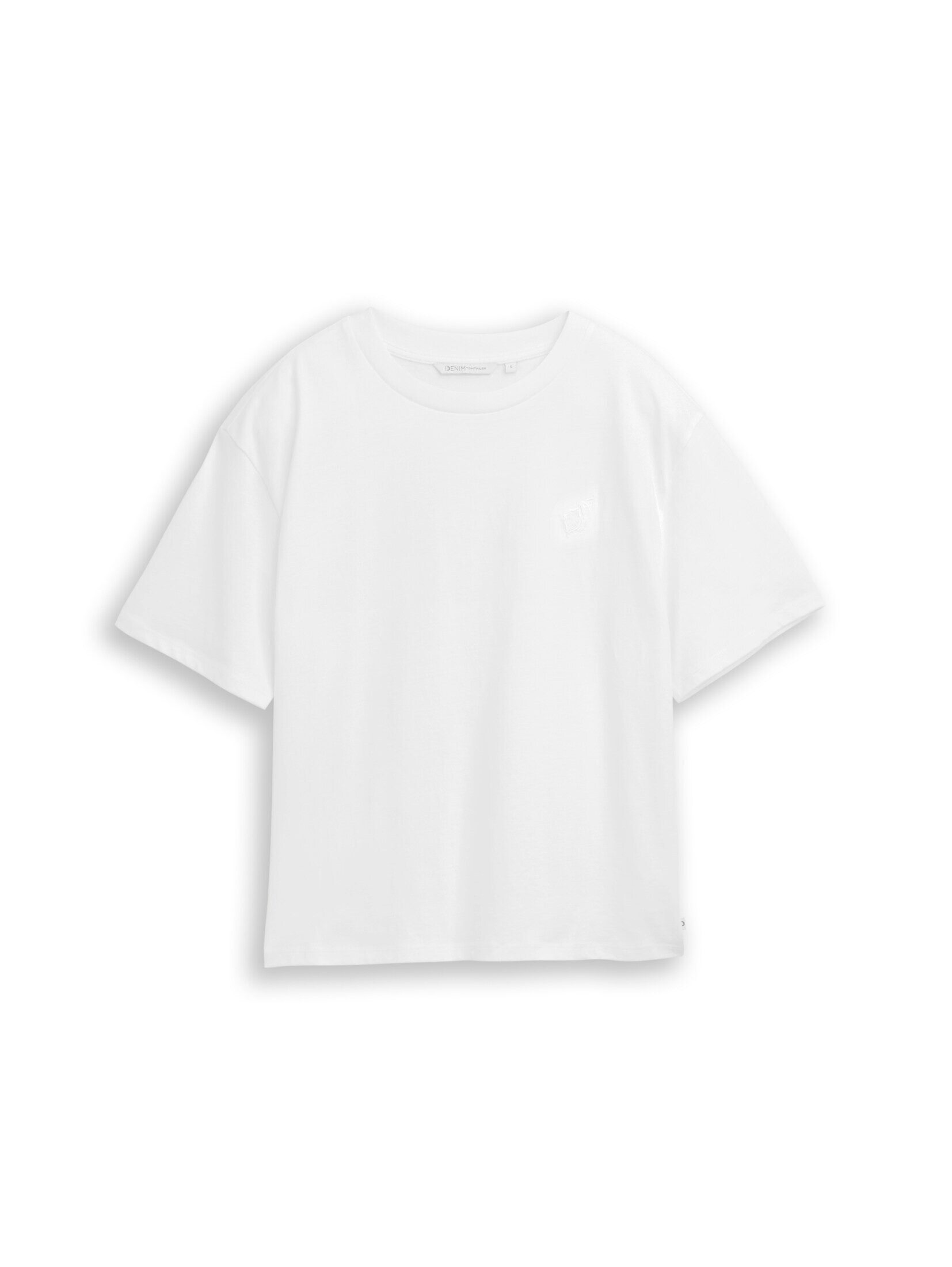 TOM TAILOR Denim T-Shirt T-Shirt Boxy Fit T-Shirt mit Stickerei