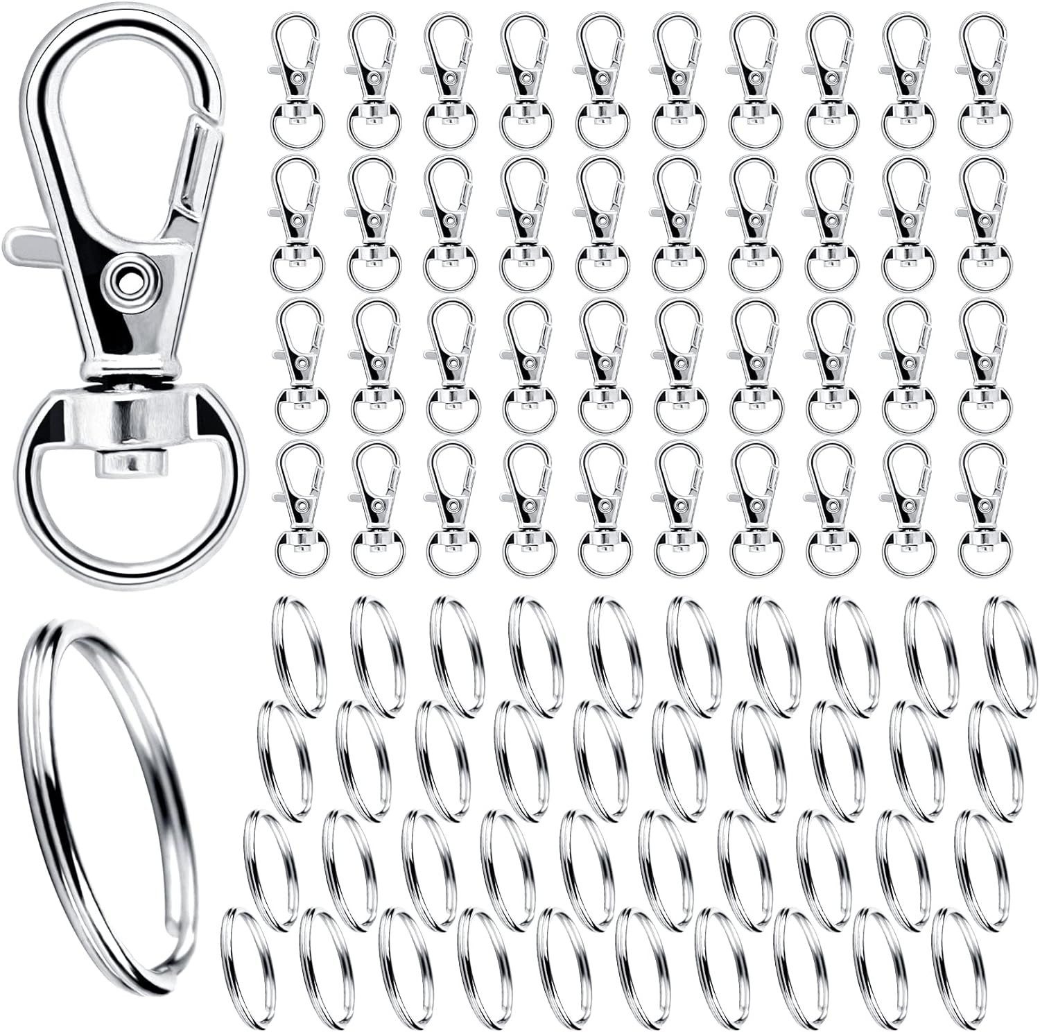 FELIXLEO Schlüsselanhänger 40 Stück Schlüsselanhänger Karabiner günstig online kaufen