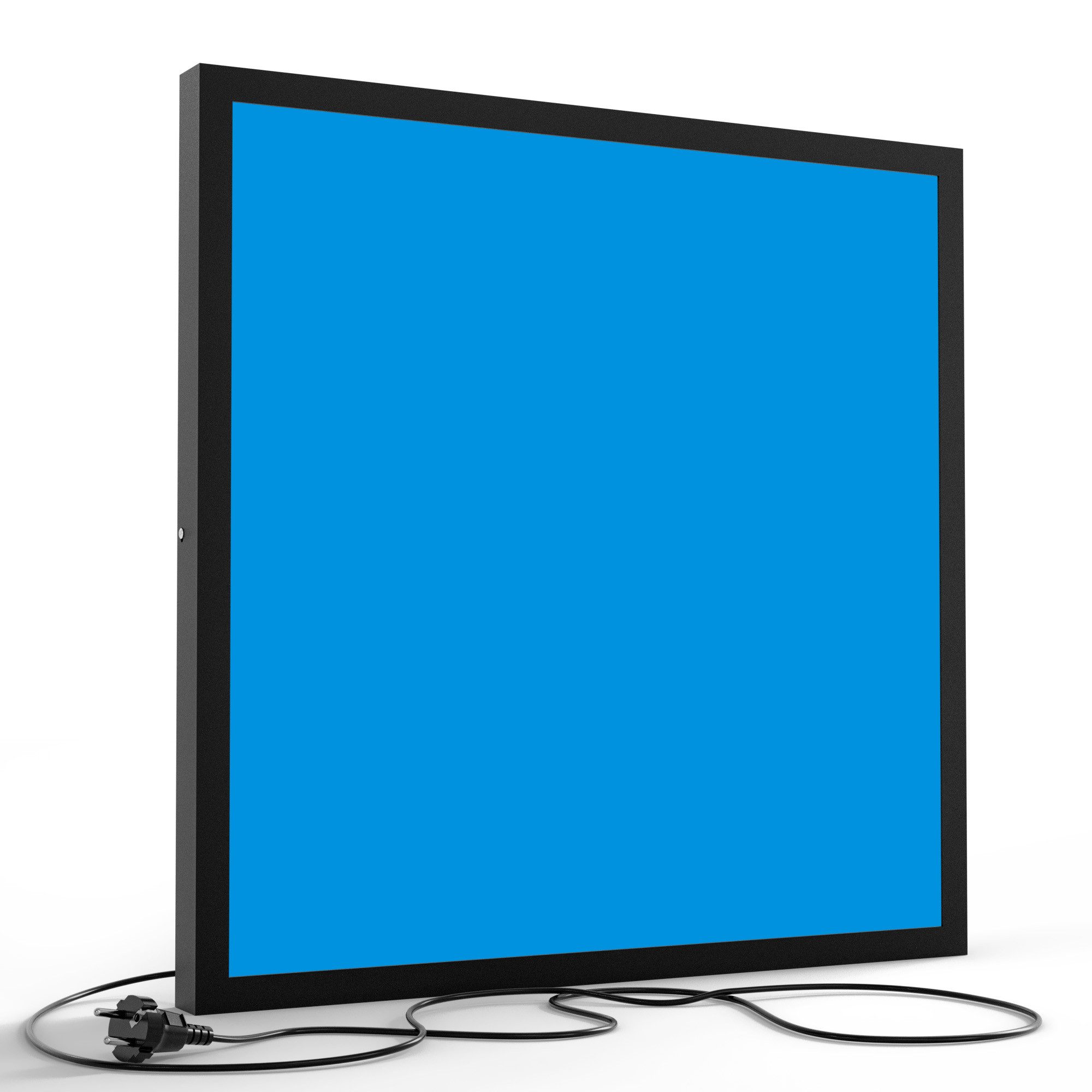 DEQORI LED-Bild 'Unifarben - Mittelblau', (1 St), LED Lampe Leuchte Leuchtbild Bild beleuchtet Deckenleuchte Wandlampe