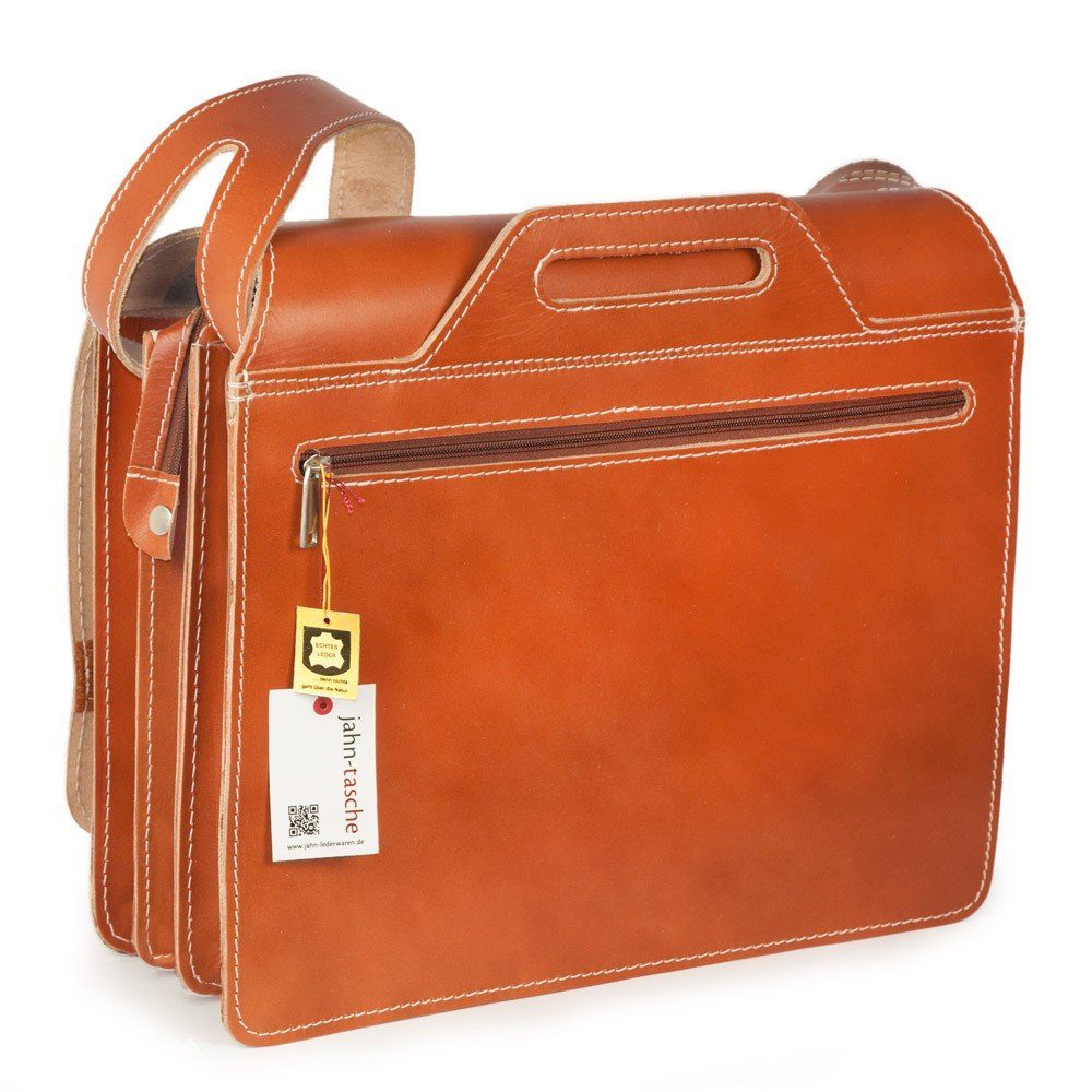 Aktentasche Leder 676 Aktentasche / XL, Jahn-Tasche Lehrertasche Jahn-Tasche Cognac, Gr. Große