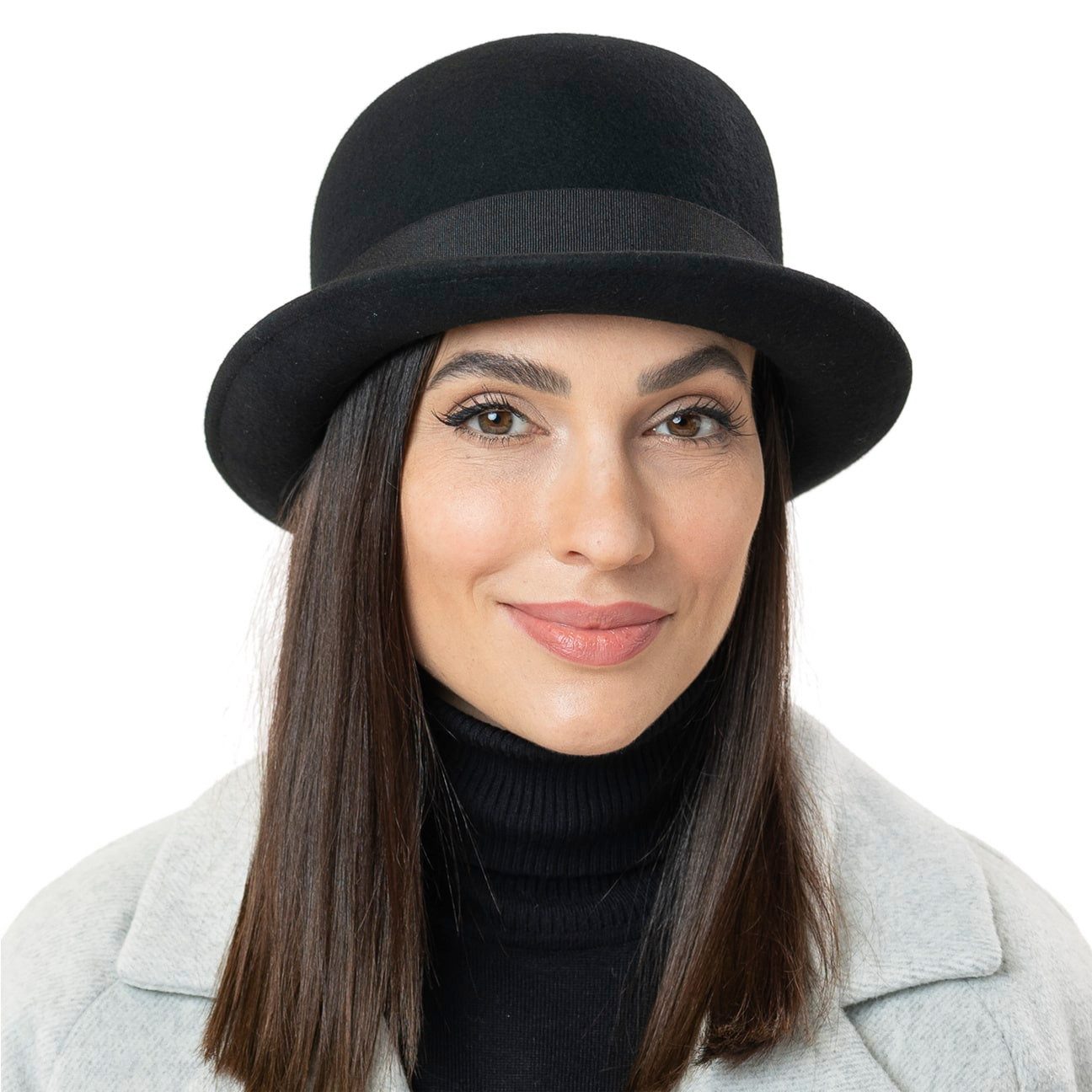 Lipodo Filzhut (1-St) Melone mit Ripsband, Made in Italy