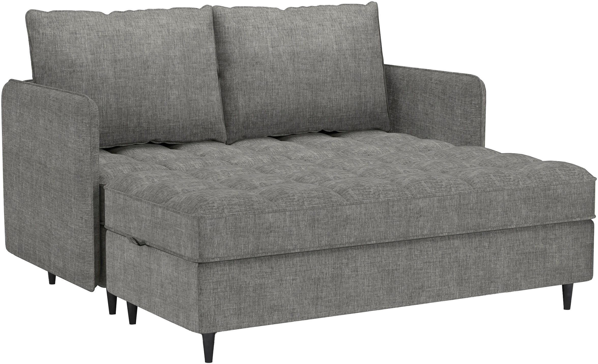 Dorel Home Ecksofa Lindhus, 4 verschiedene Stellvarianten, L-Form, Recamiere beidseitig montierbar, Staufach, Breite 194 cm