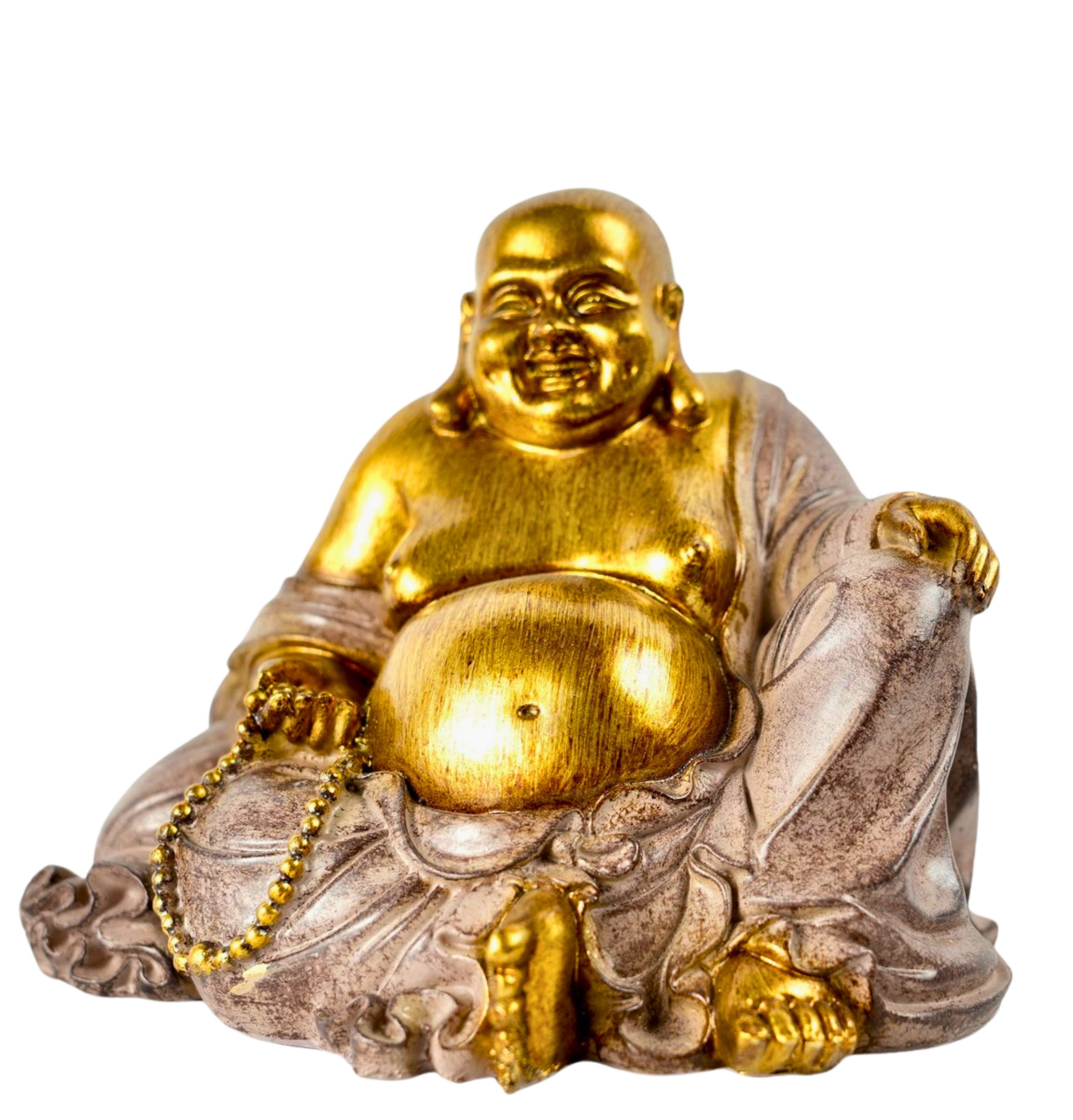 MF Dekoobjekt Lachender dicker Buddha Handbemalte Skulptur für Ruhe und Kra günstig online kaufen