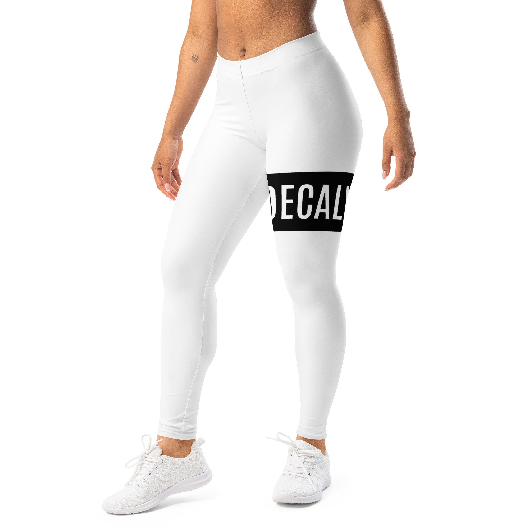 DECALVIBES Funktionsleggings Damen Leggings Basic Urban Side Black Blickdicht, 4-Wege-Stretch, elastischer Bund, weiches Material