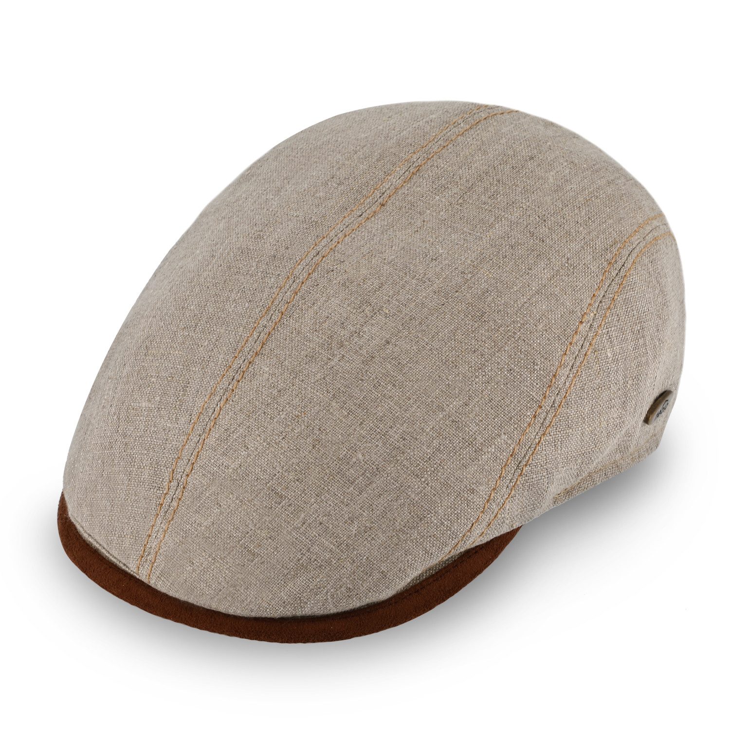 Fiebig Schiebermütze Flatcap aus 100% Leinen mit UPF 50+