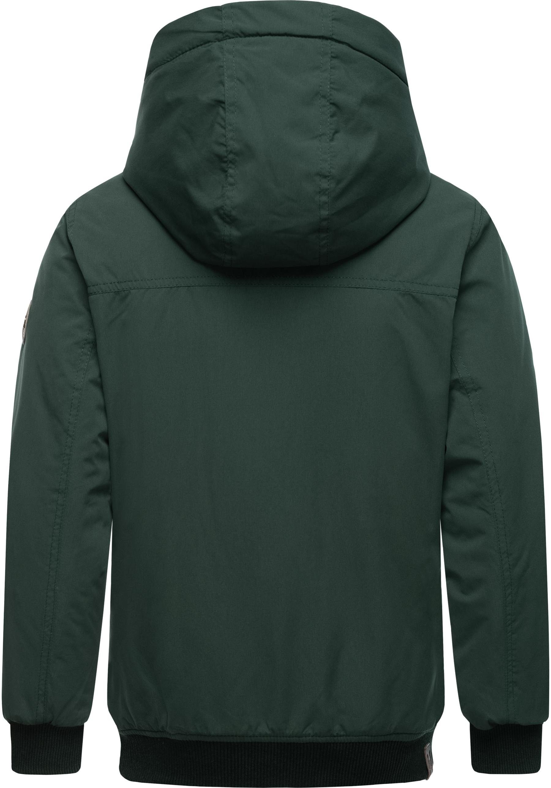 Ragwear mit Winter-Outdoorjacke dunkelgrün Maddew sportliche Kapuze Winterjacke
