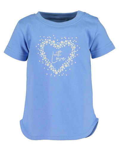 Blue Seven T-Shirt Blue Seven Baby Mädchen Kurzarm-Shirt "with Love" aus reiner Baumwolle, mit Frontprint