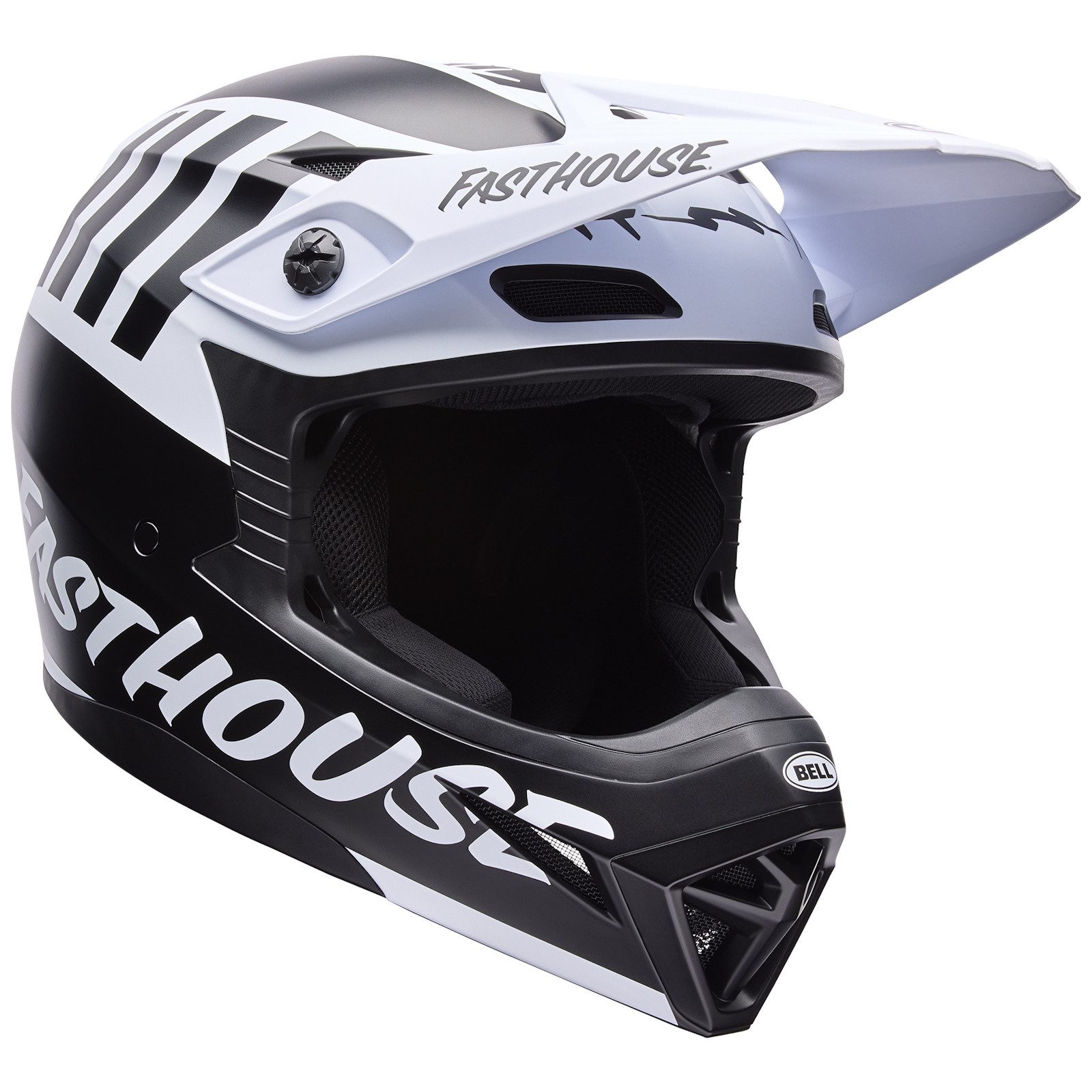 Bell Motorradhelm Bell MX-10 Mips Fasthouse Crosshelm Schwarz / Weiß M (1er Set)