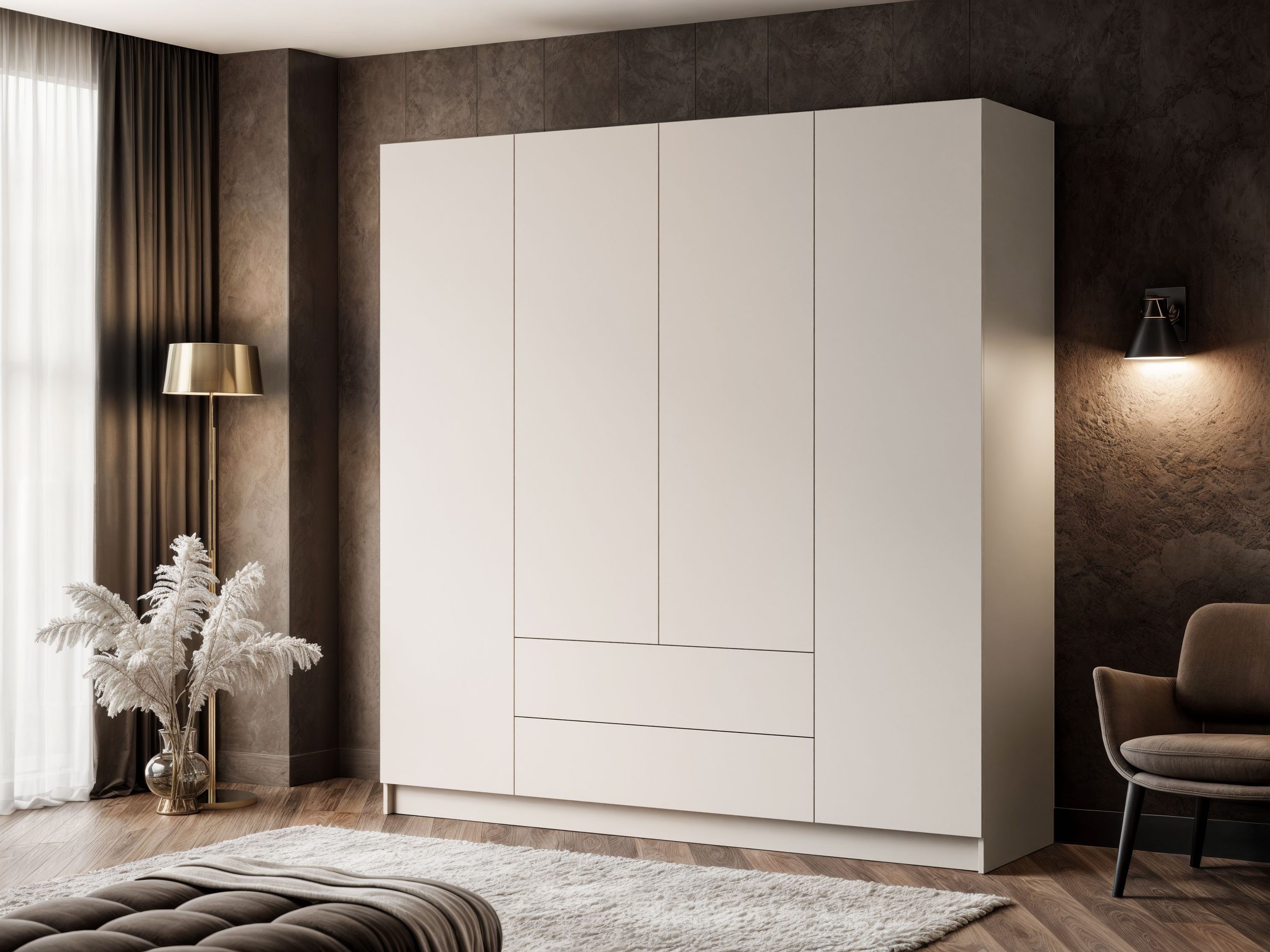 Lookway Kleiderschrank AUREL 4D2SZ KASCHMIR mit Schubladen günstig online kaufen