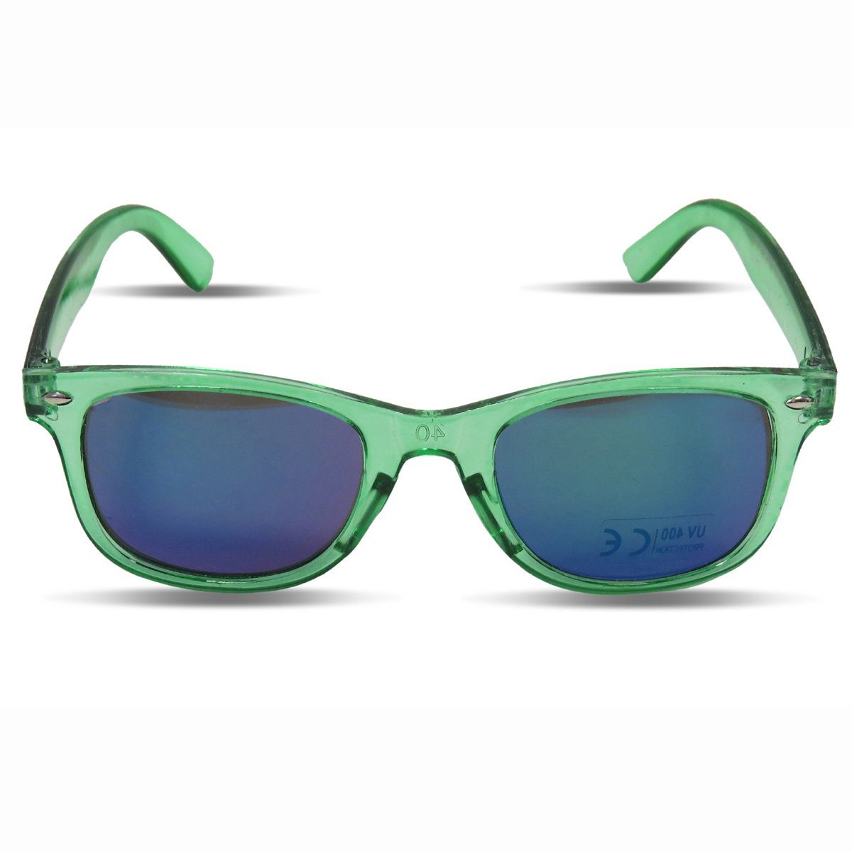 Sonia Originelli Sonnenbrille Kinder Sonnenbrille "Kids Style" Verspiegelt Brille Transparent Onesize gruen