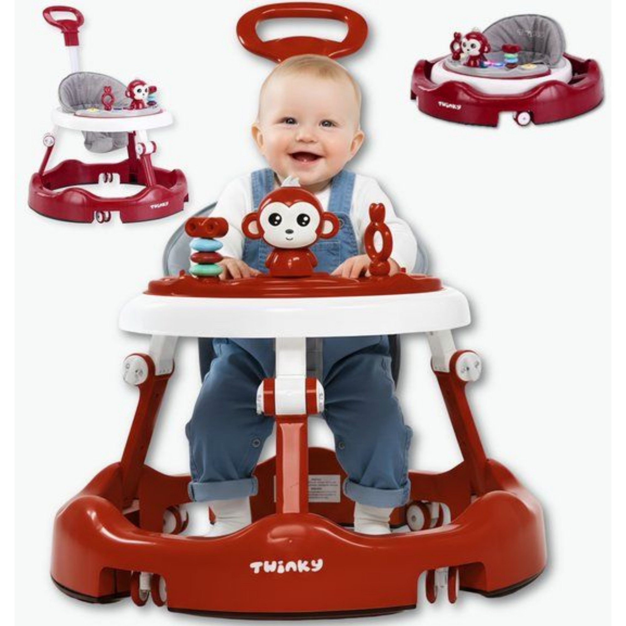 TWINKY Lauflernhilfe für Baby - Klappbarer Lauflernwagen mit Schiebegriff, (Bedienungsanleitung für Babywalker)