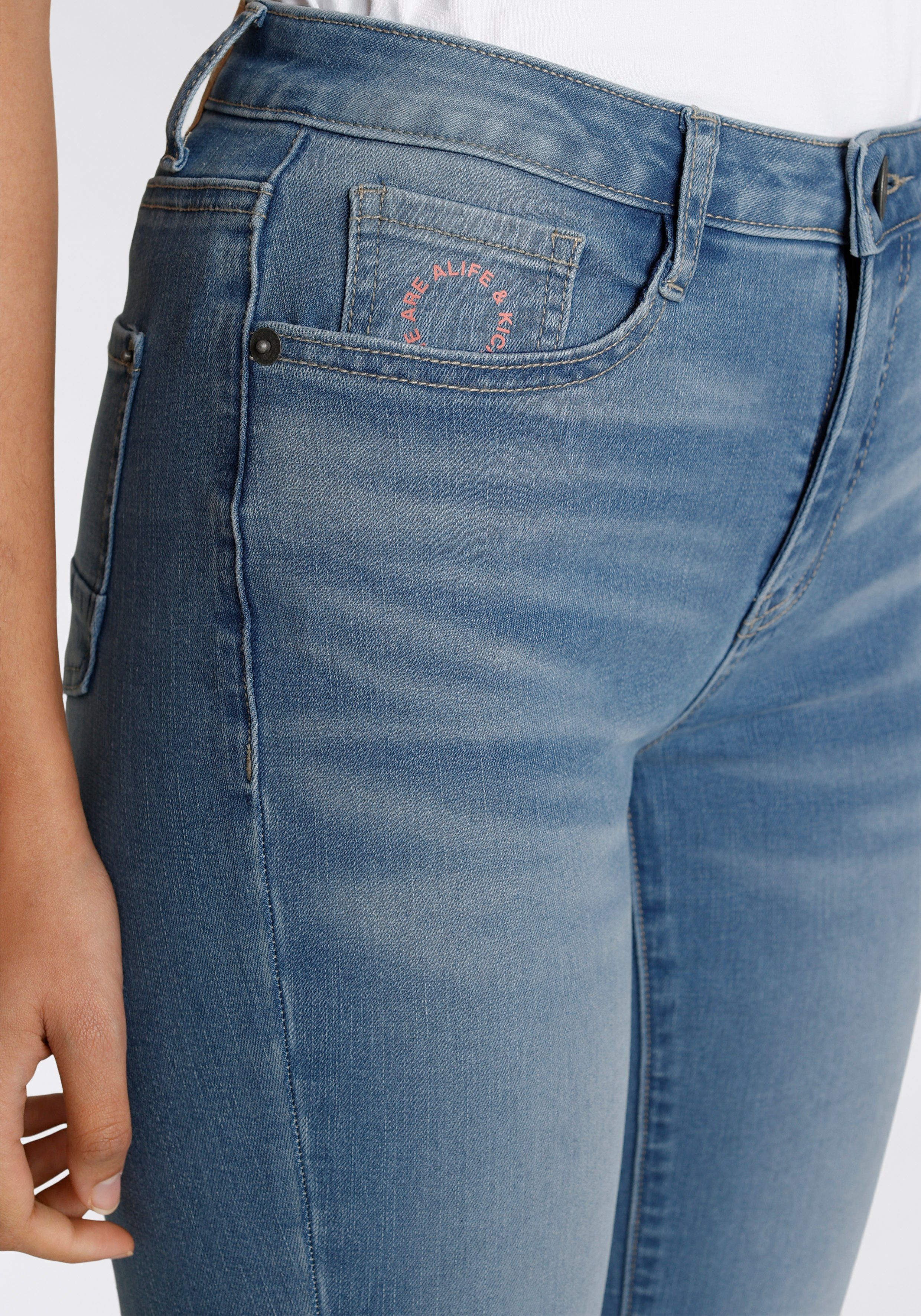 used Kickin Alife High-waist-Jeans NolaAK KOLLEKTION & NEUE Slim-Fit blue