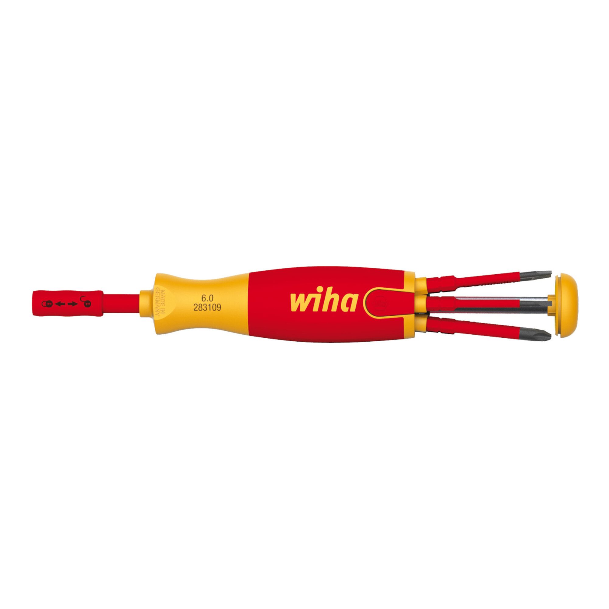 Wiha Kreuzschlitz-Bit Wiha Magazin-Bithalter LiftUp mit 6 slimBits SB 2831-09021