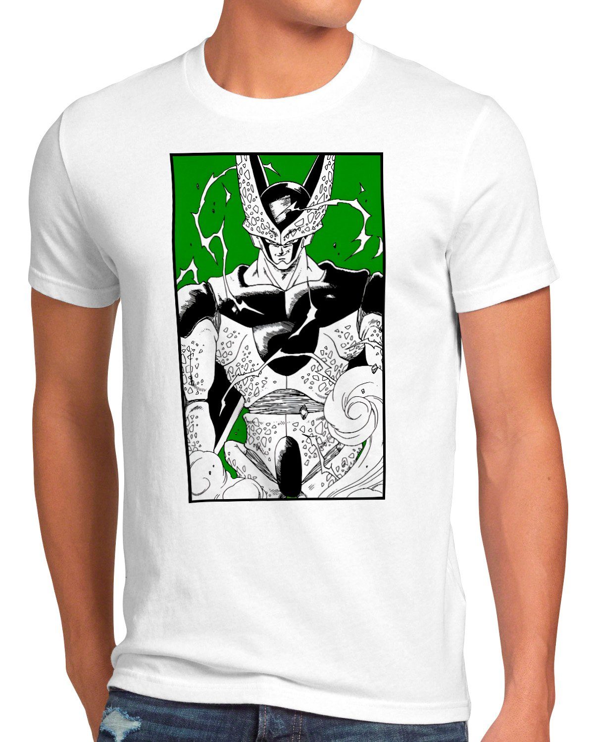 style3 Print-Shirt Herren T-Shirt Overwhelming Cell super dragonball z gt songoku breakers the kakarot