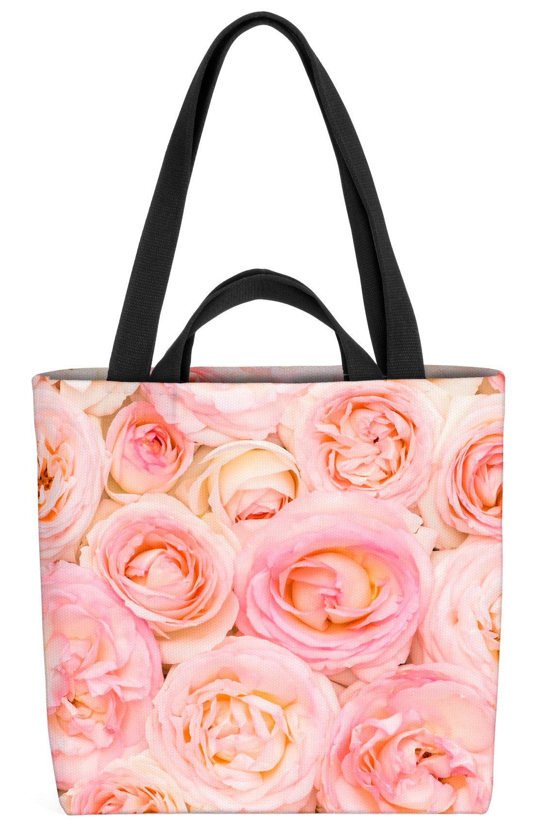 VOID Henkeltasche (1-tlg), Rosa Rosen Hochzeit Feier Blumen rosa rosé hintergrund blume close-up