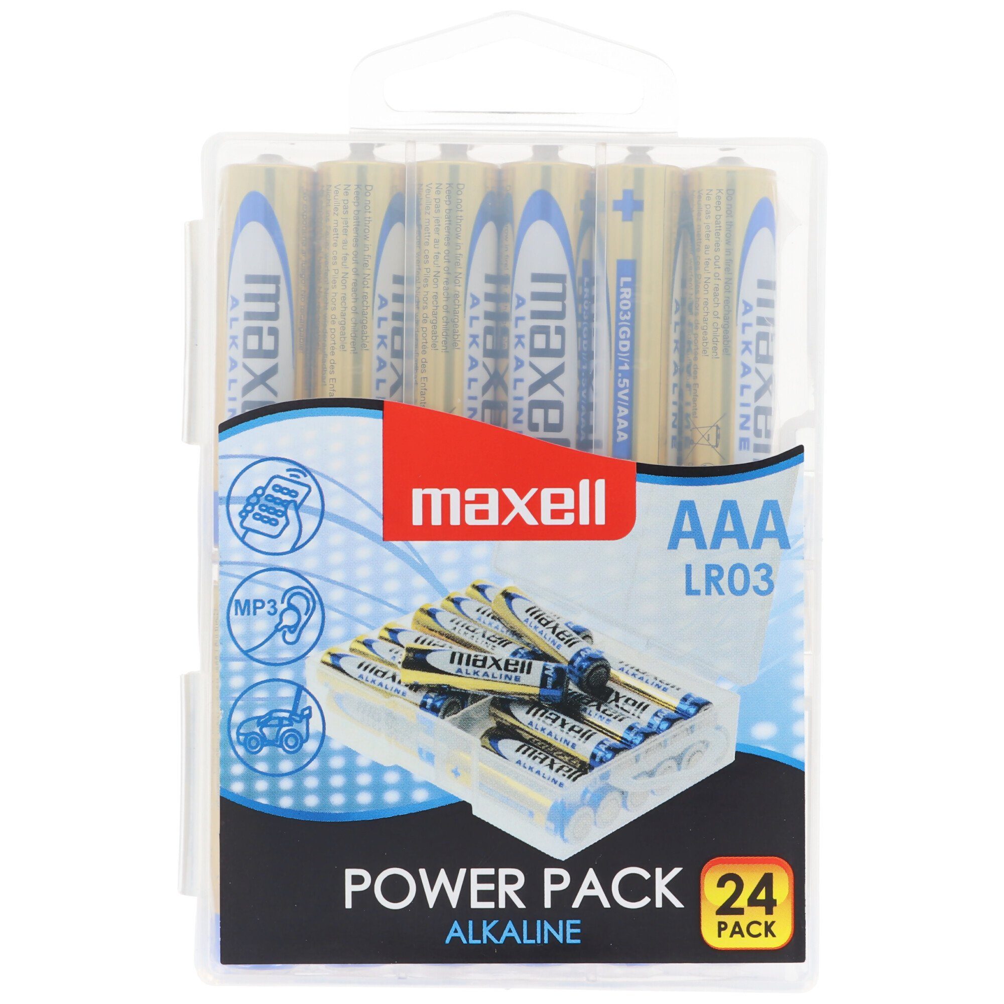 V) (1,5 24er AAA Batterie, Maxell Batterie LR im Batterien Marken Alkaline Micro Sparpack LR03