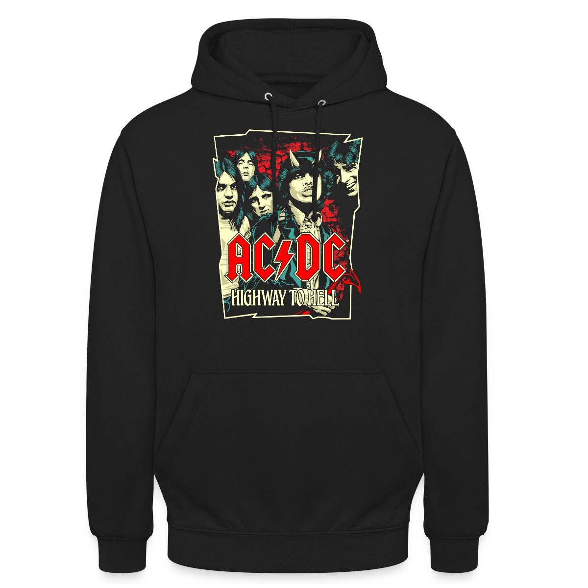 Hoodie AC/DC Bandlogo Bild Highway To Hell Album Unisex Hoodie